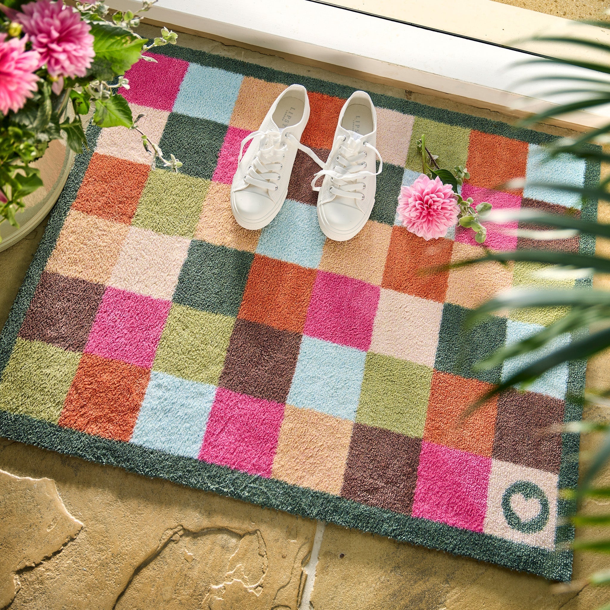 Allsorts Check Washable Doormat - Image 2
