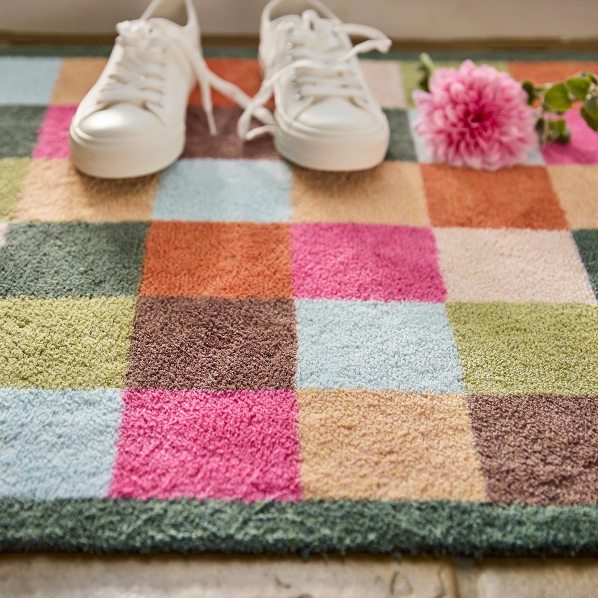 Allsorts Check Washable Doormat - Image 3