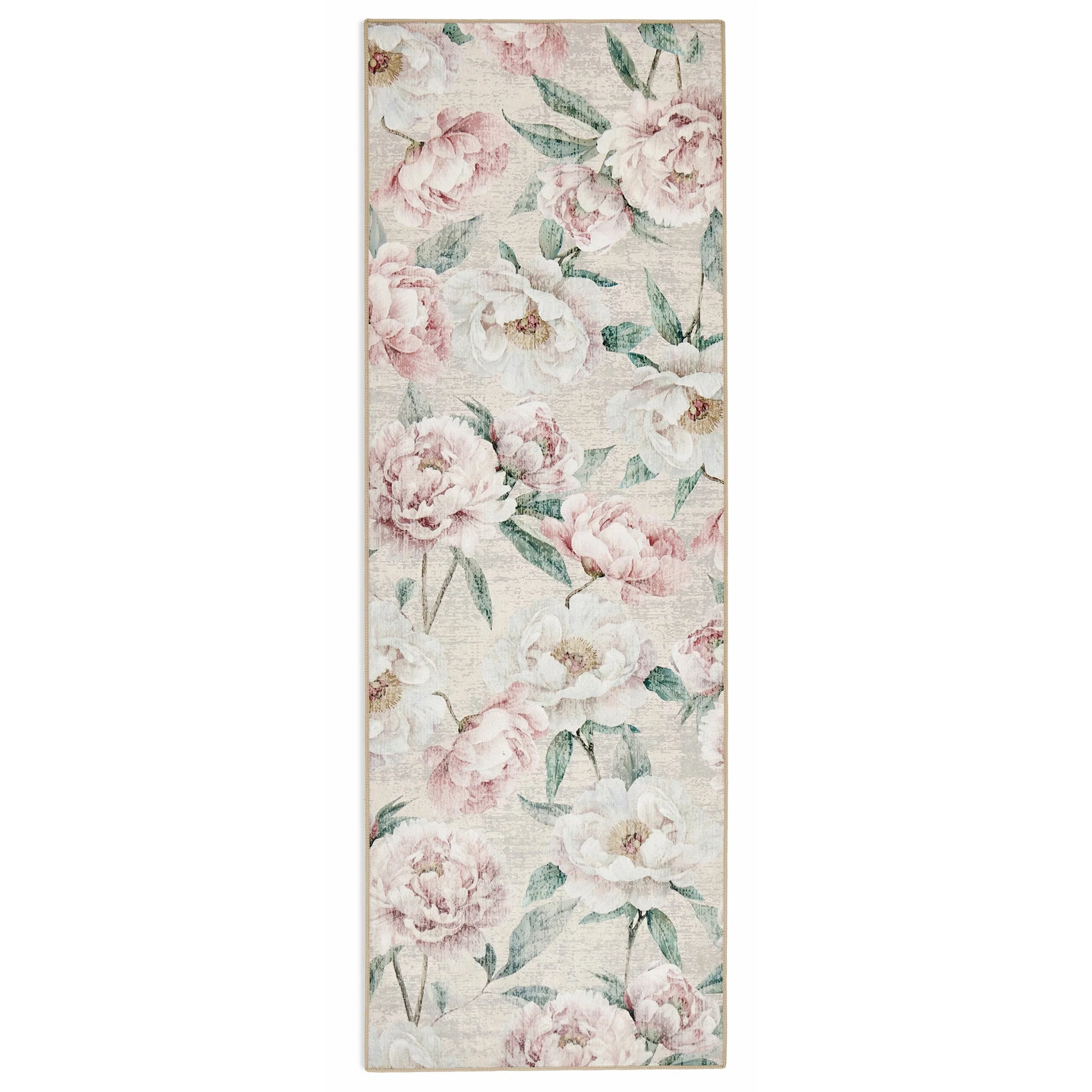 Blooming Peonies Pink Eco-Washable Runner