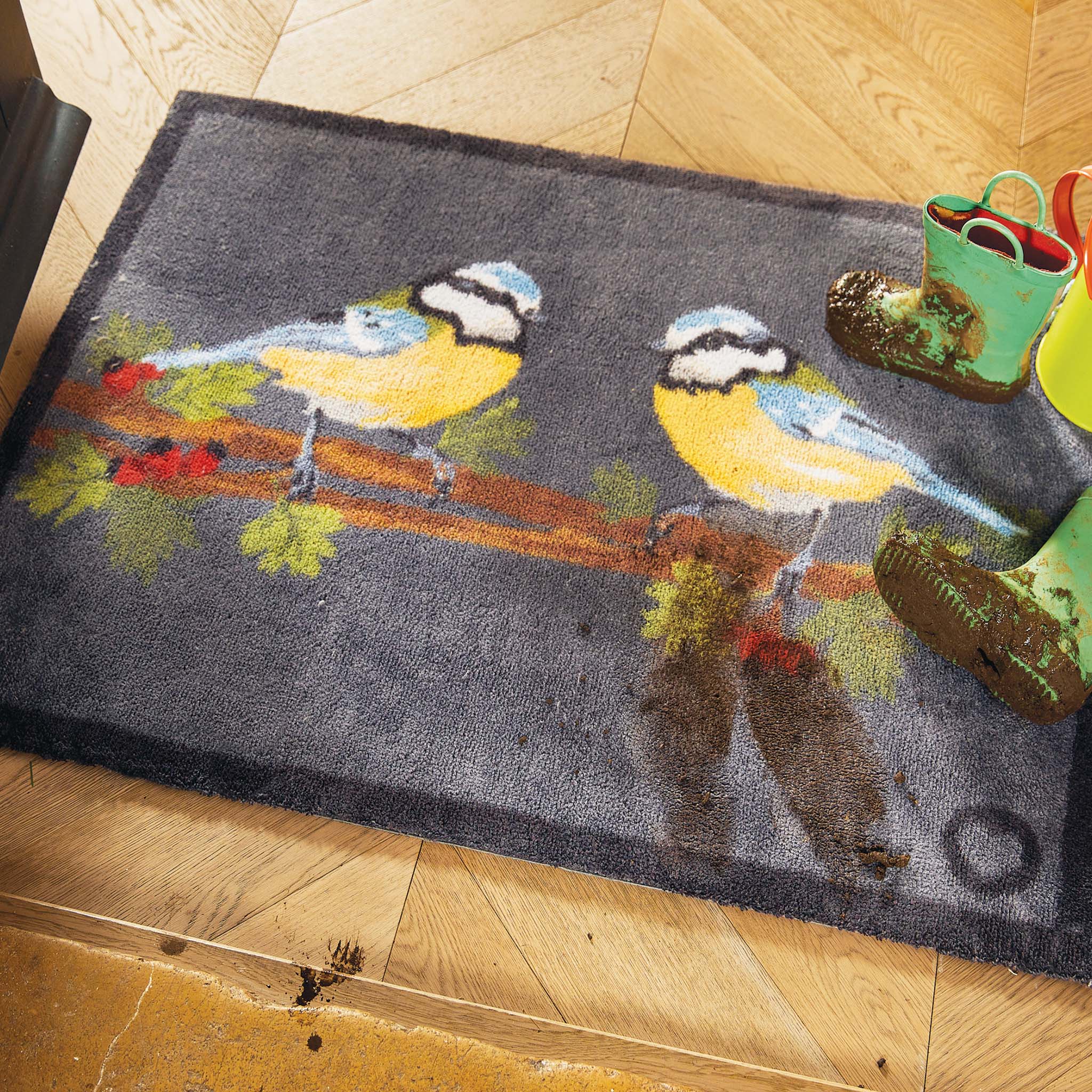 Bluetit 1 Bird Charity Doormat - Image 2