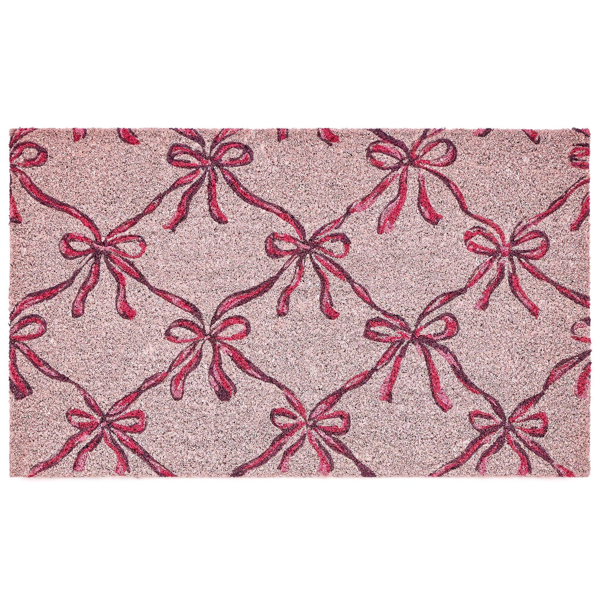 Blush Bows Coir Doormat
