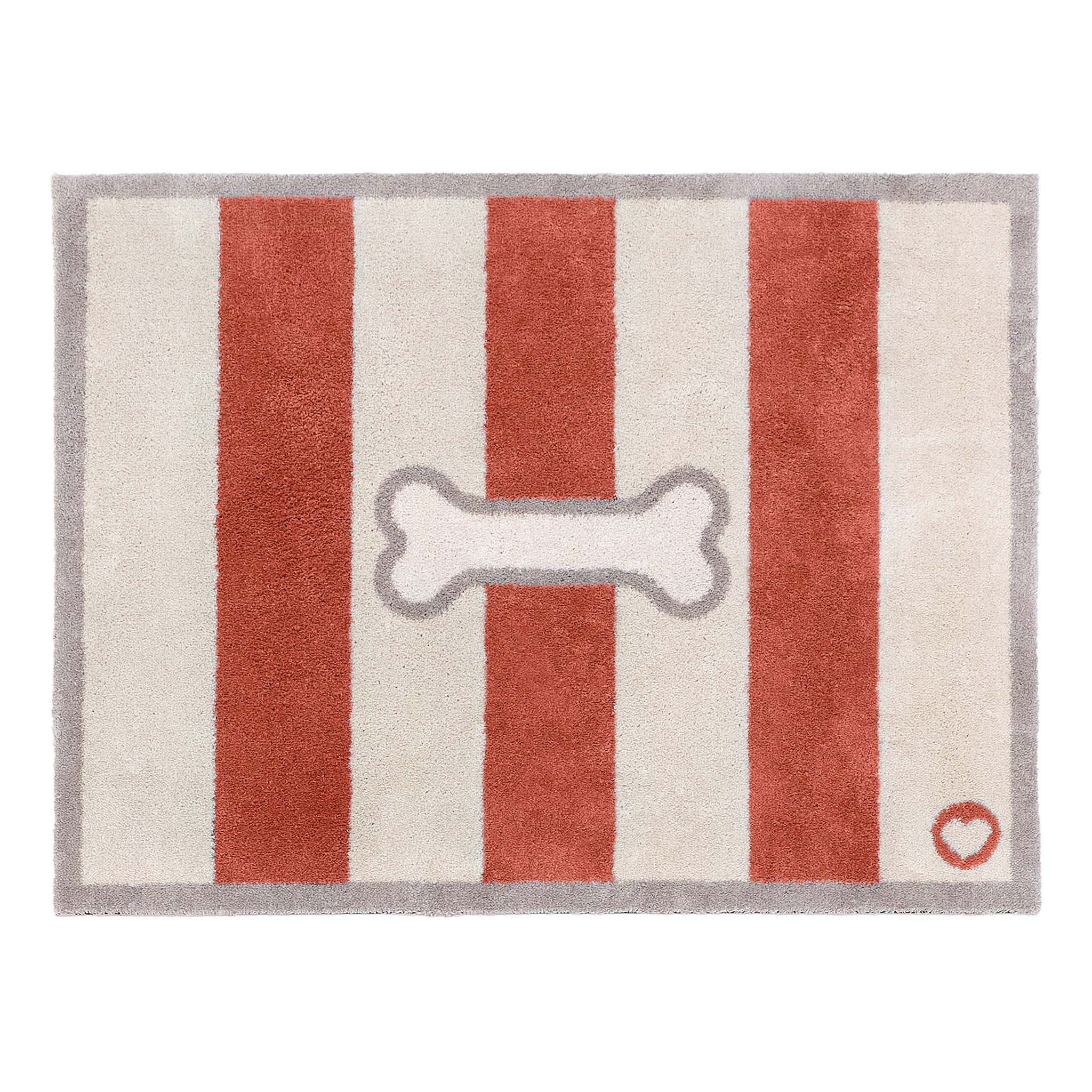 Bone Stripe Rust Washable Doormat