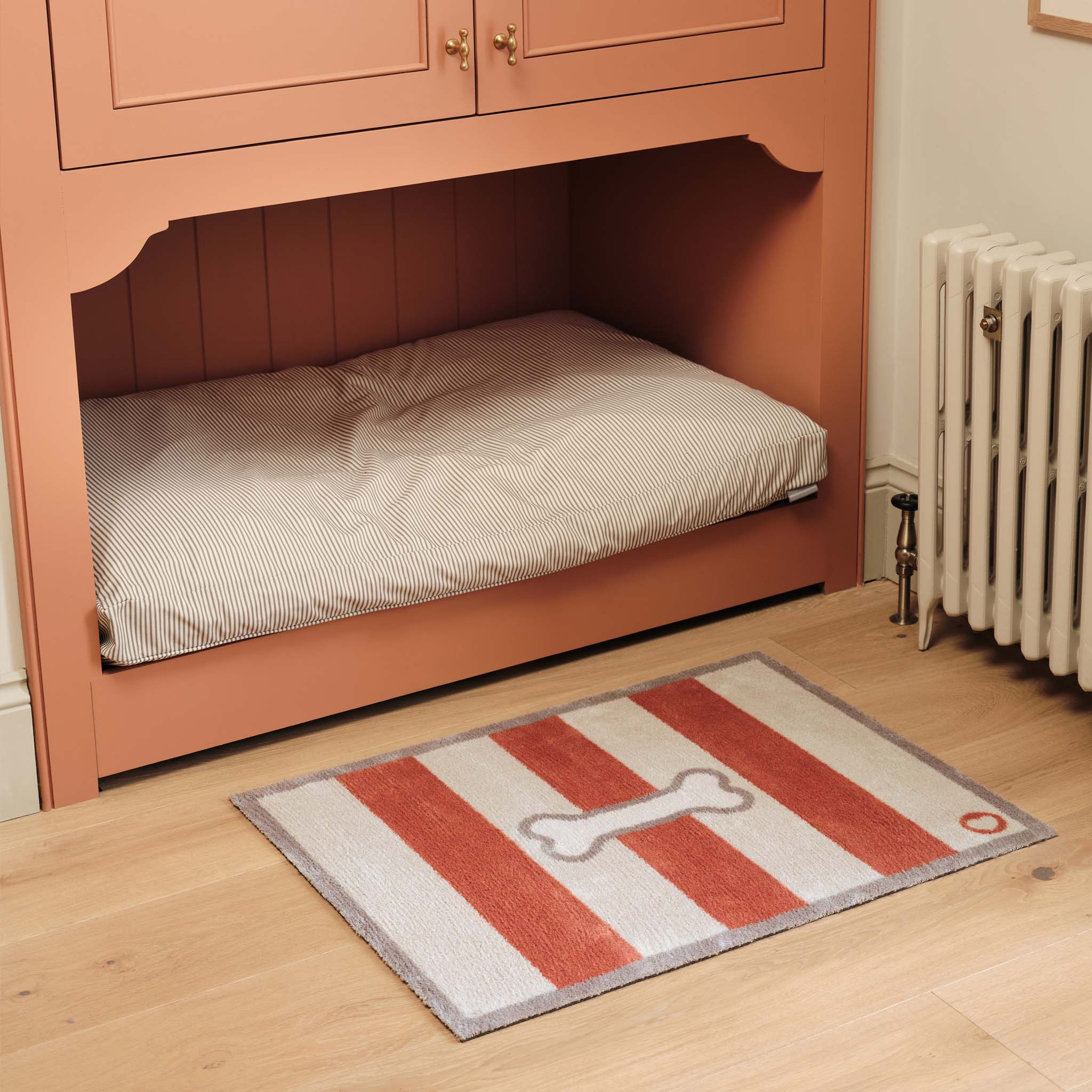 Bone Stripe Rust Washable Doormat - Image 2
