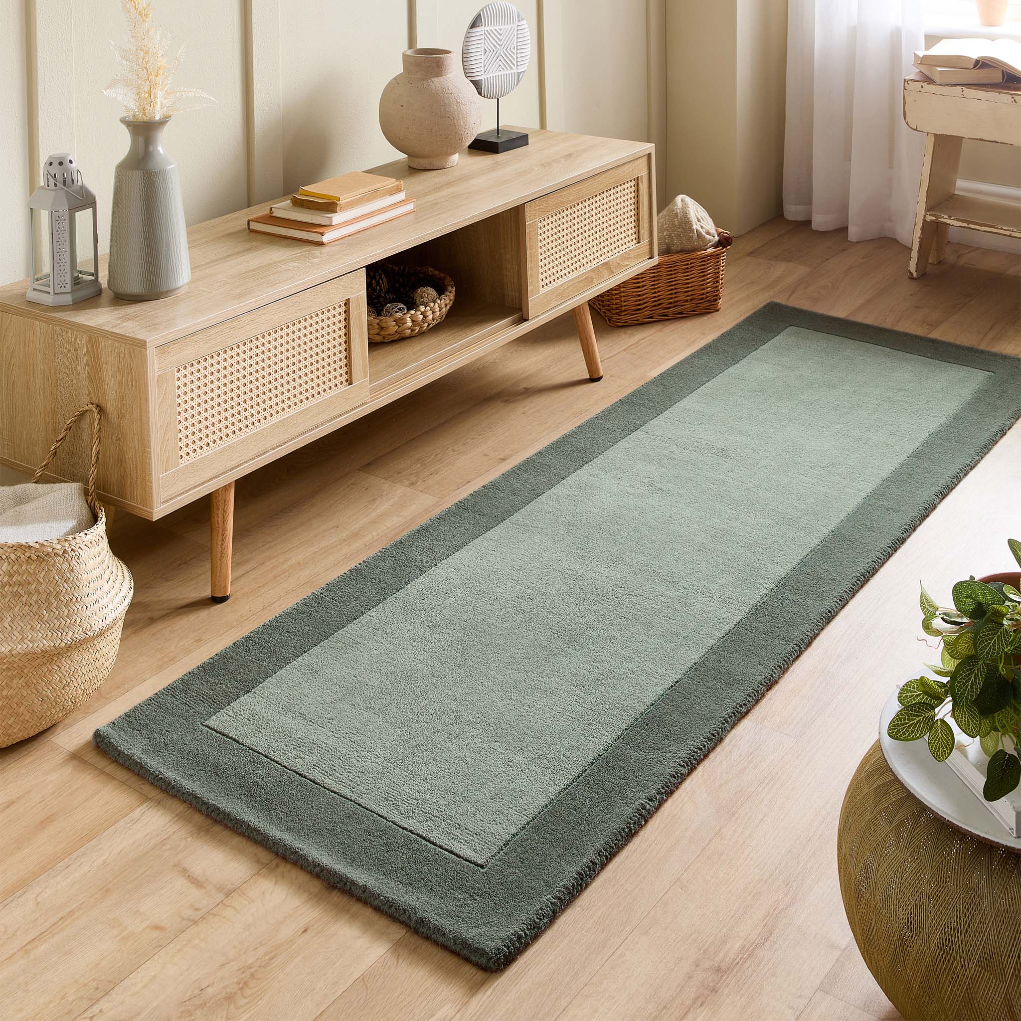 Borders Wool Runner Sage Green - Image 2