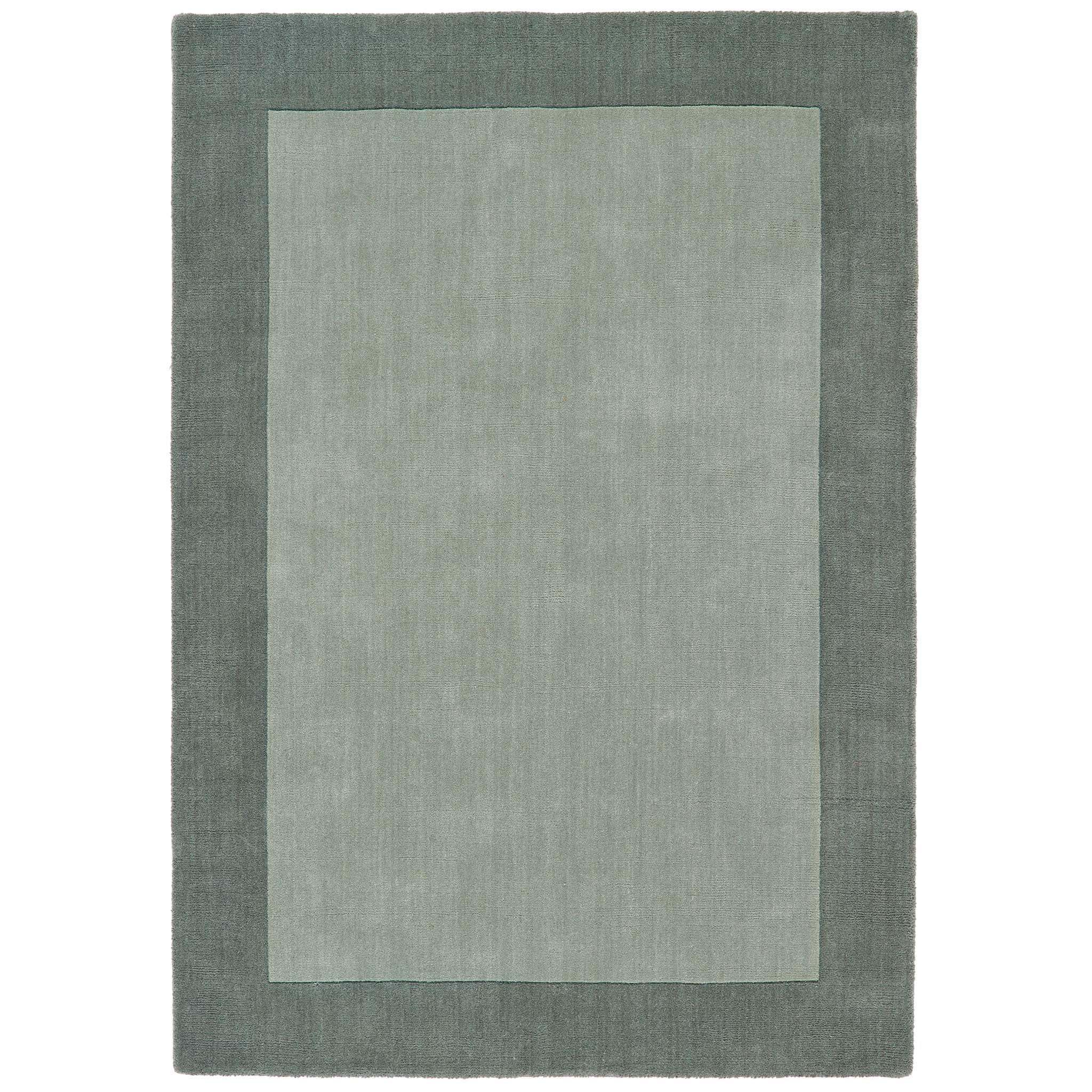 Borders Wool Rug Sage Green