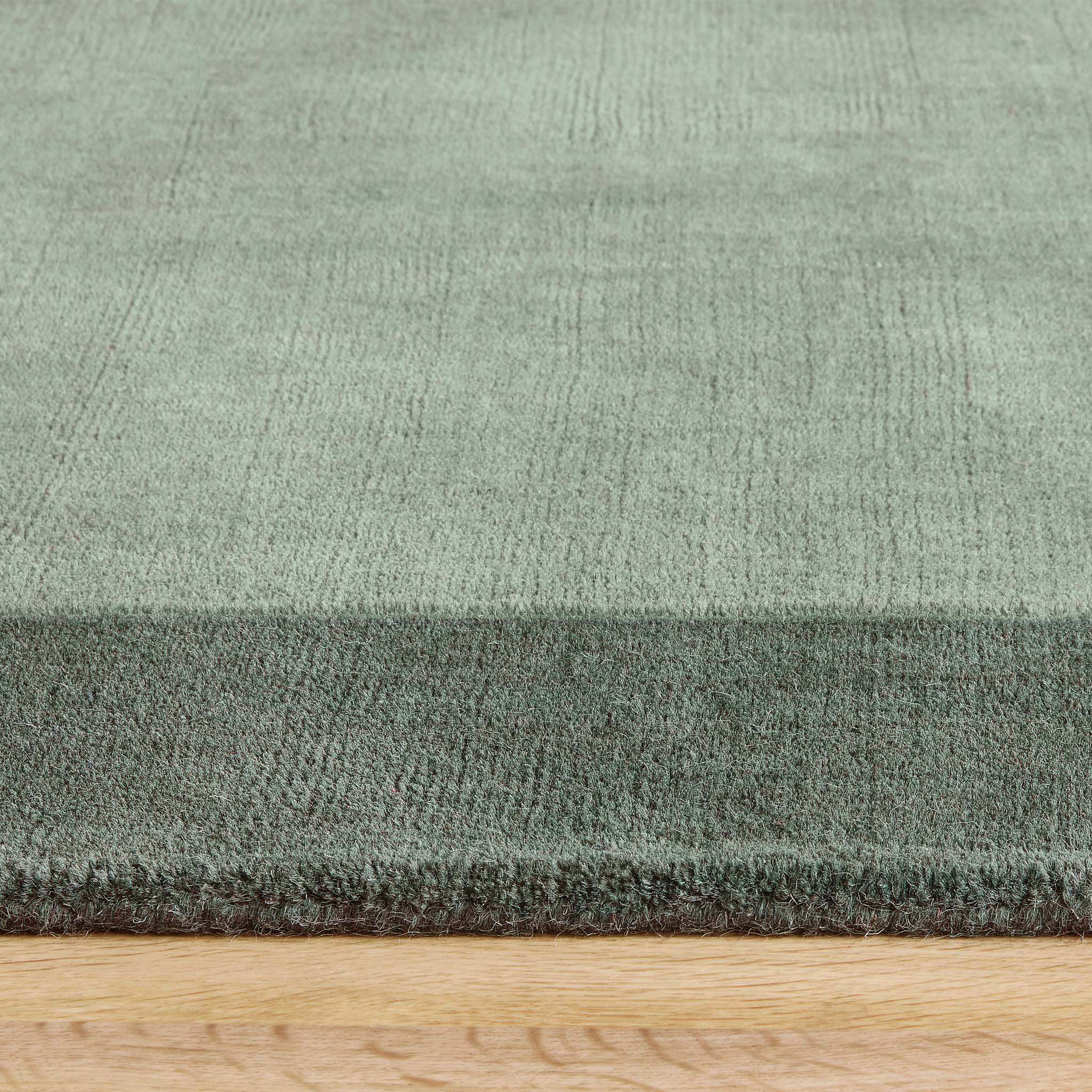 Borders Wool Rug Sage Green - Image 5