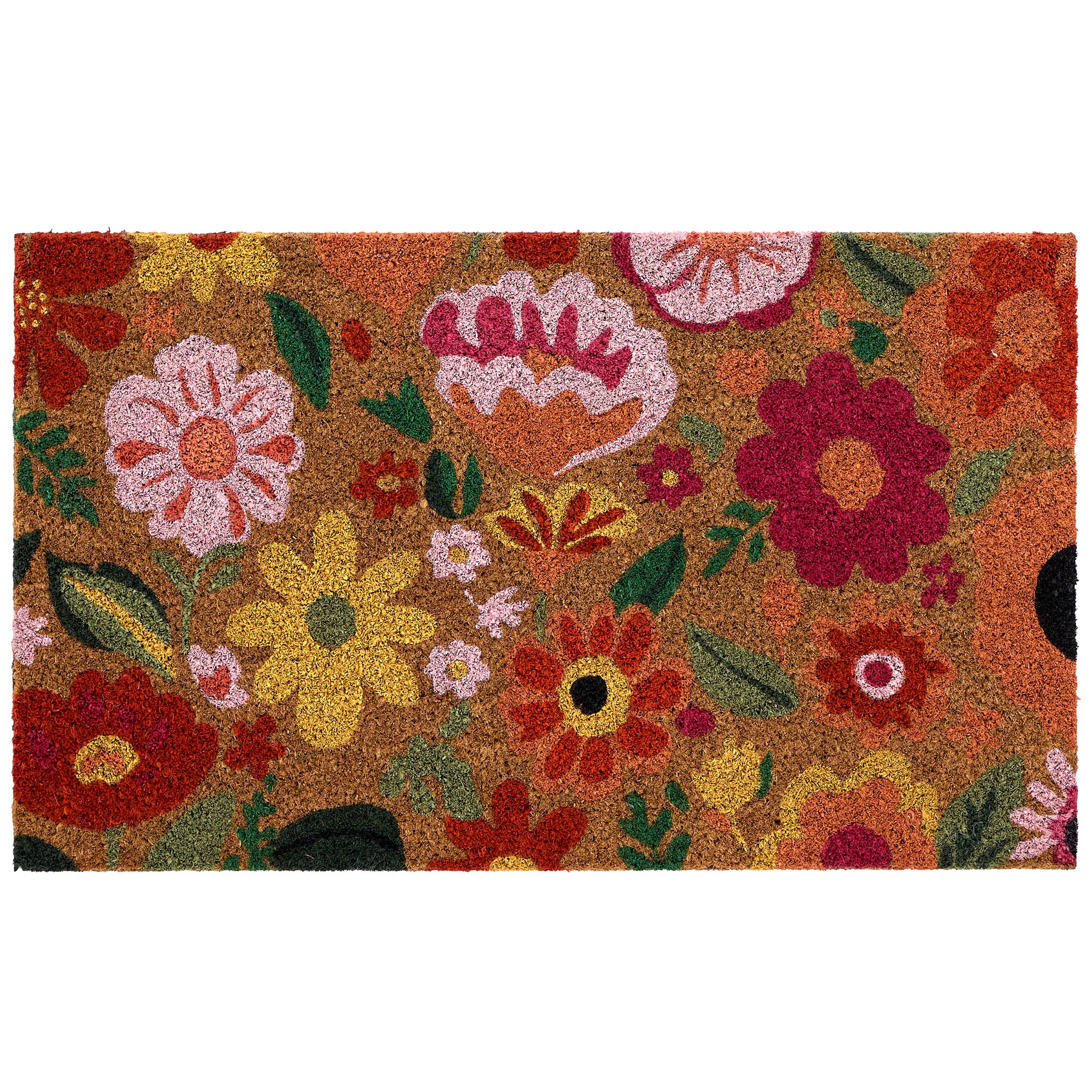Bright Blooms Coir Doormat