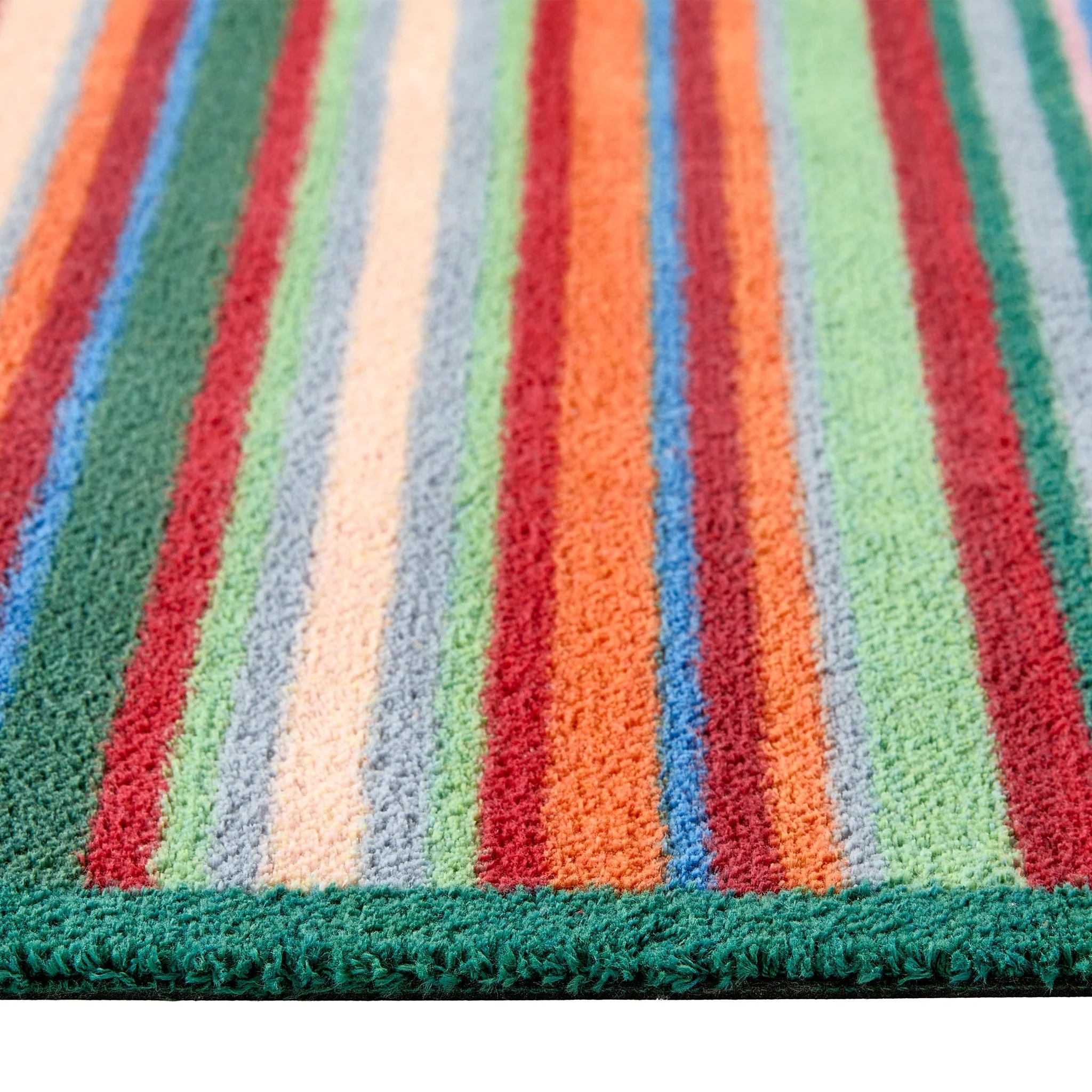 Bright Green Stripe Washable Runner - Image 4