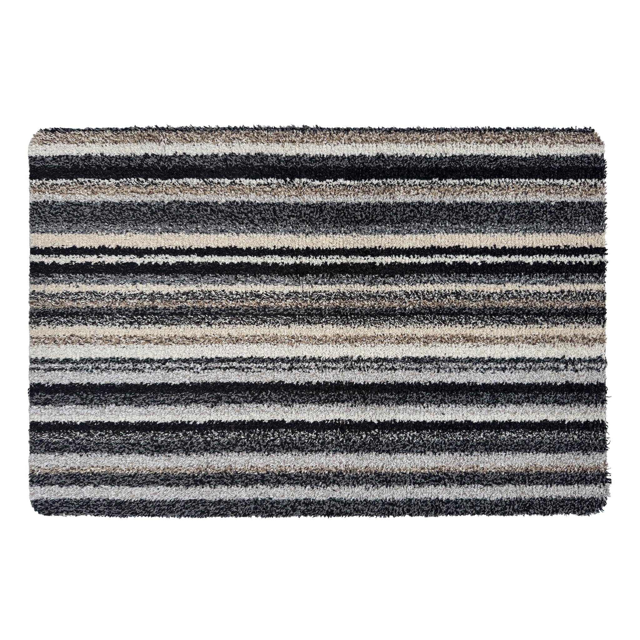 Candy Monochrome Striped Washable Doormat