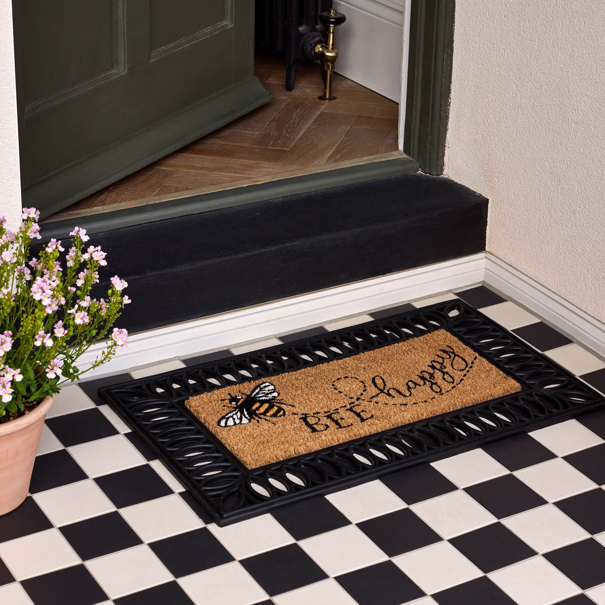 Coir Insert Bee Happy Doormat - Image 2