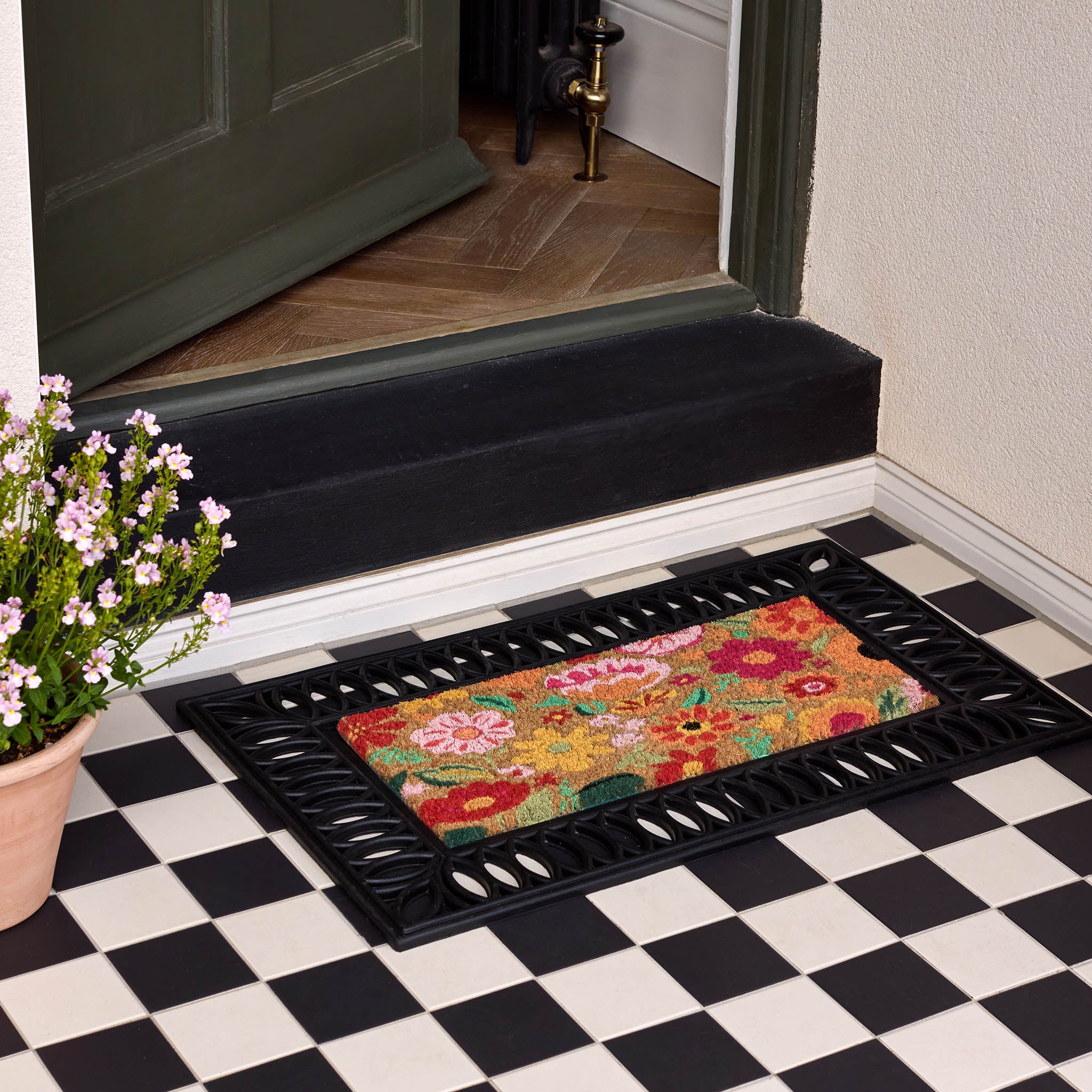 Coir Insert Bright Blooms Doormat - Image 2