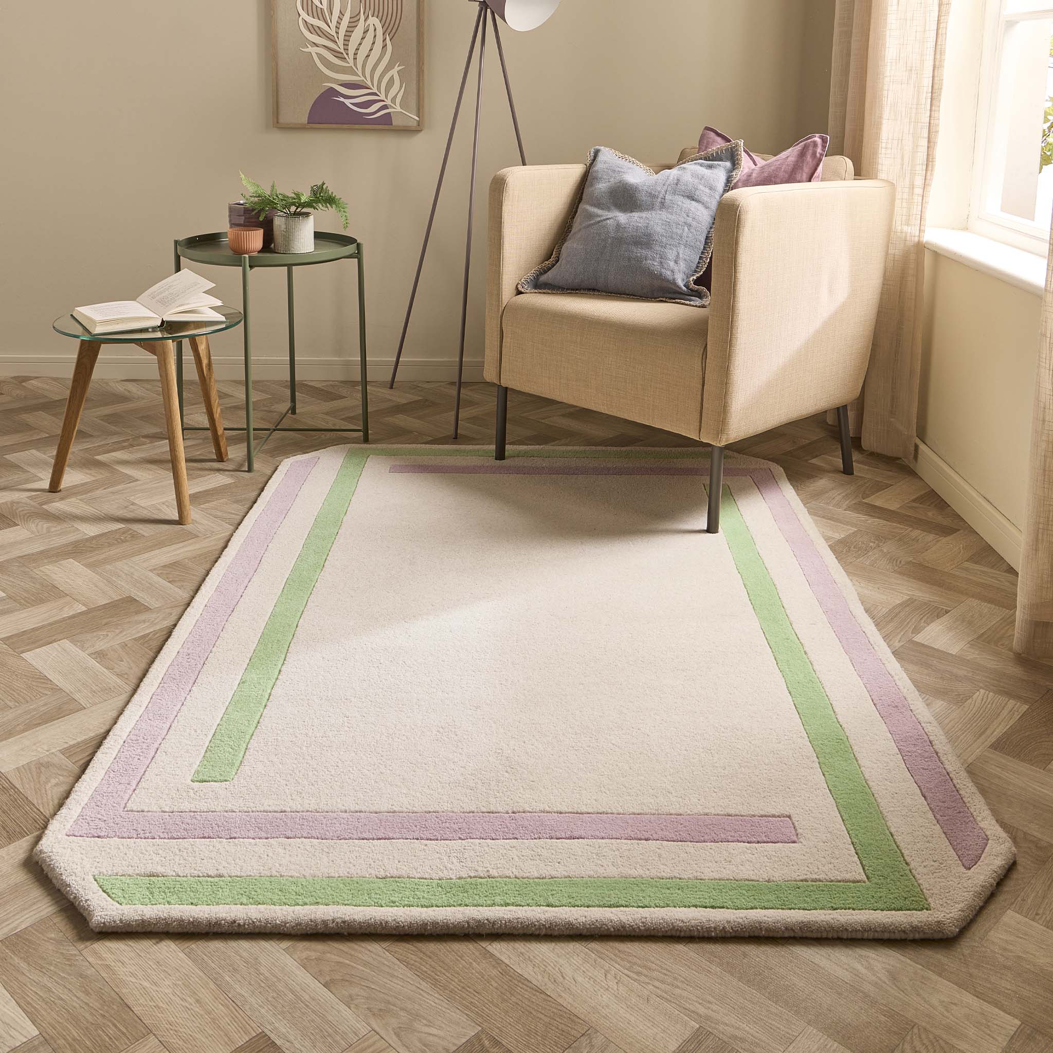Contour Rug Lavender & Green - Image 2