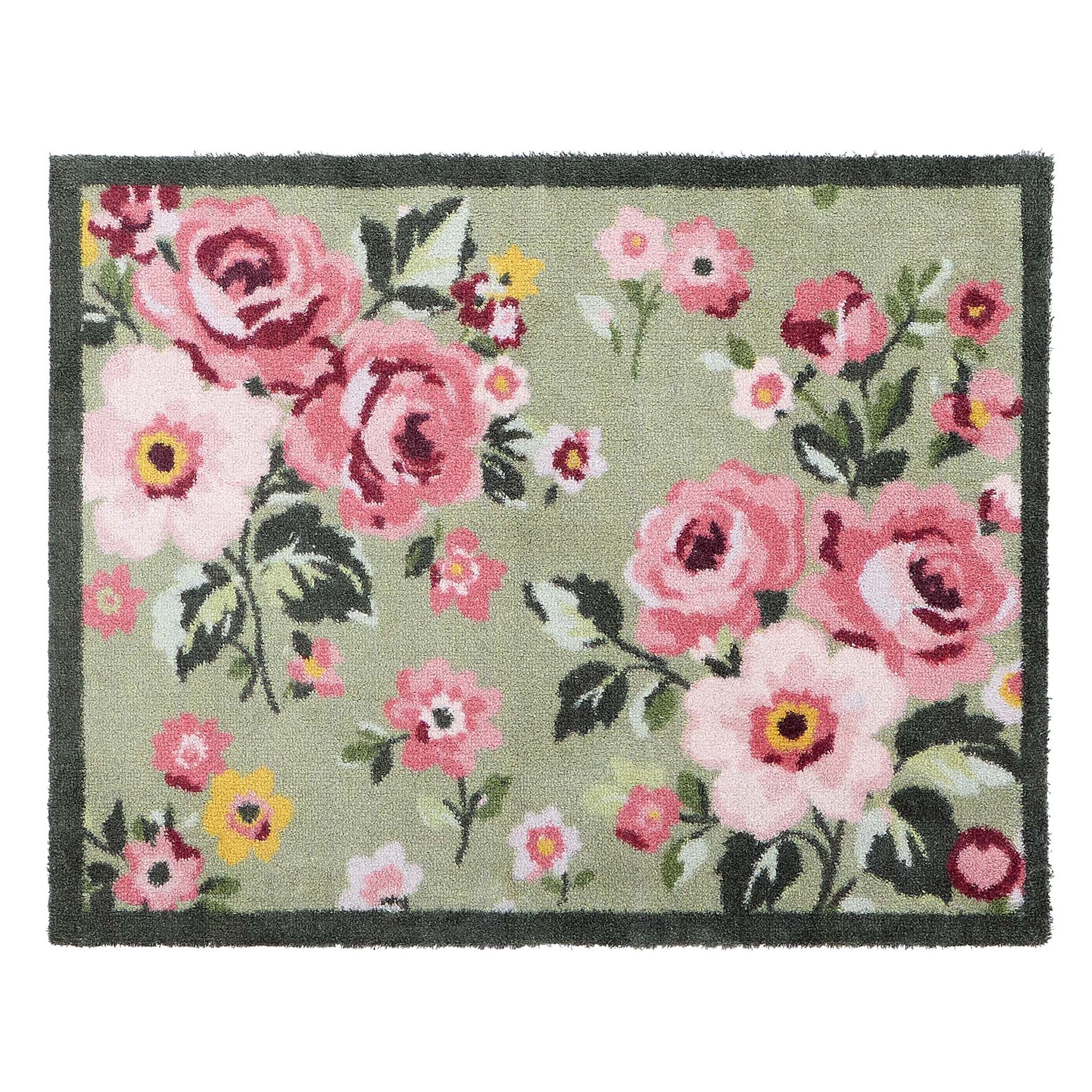 Country Rose Floral Washable Doormat