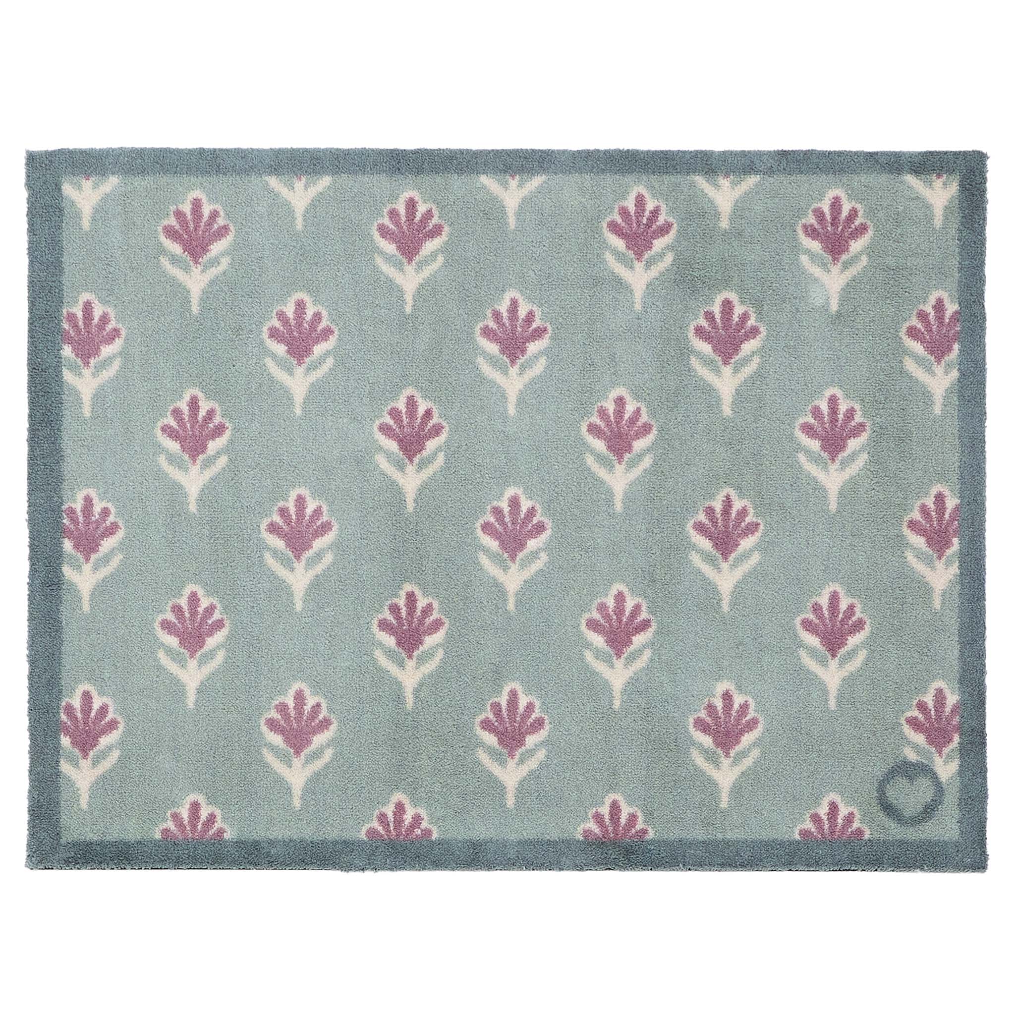 Ditsy Floral Green Washable Doormat