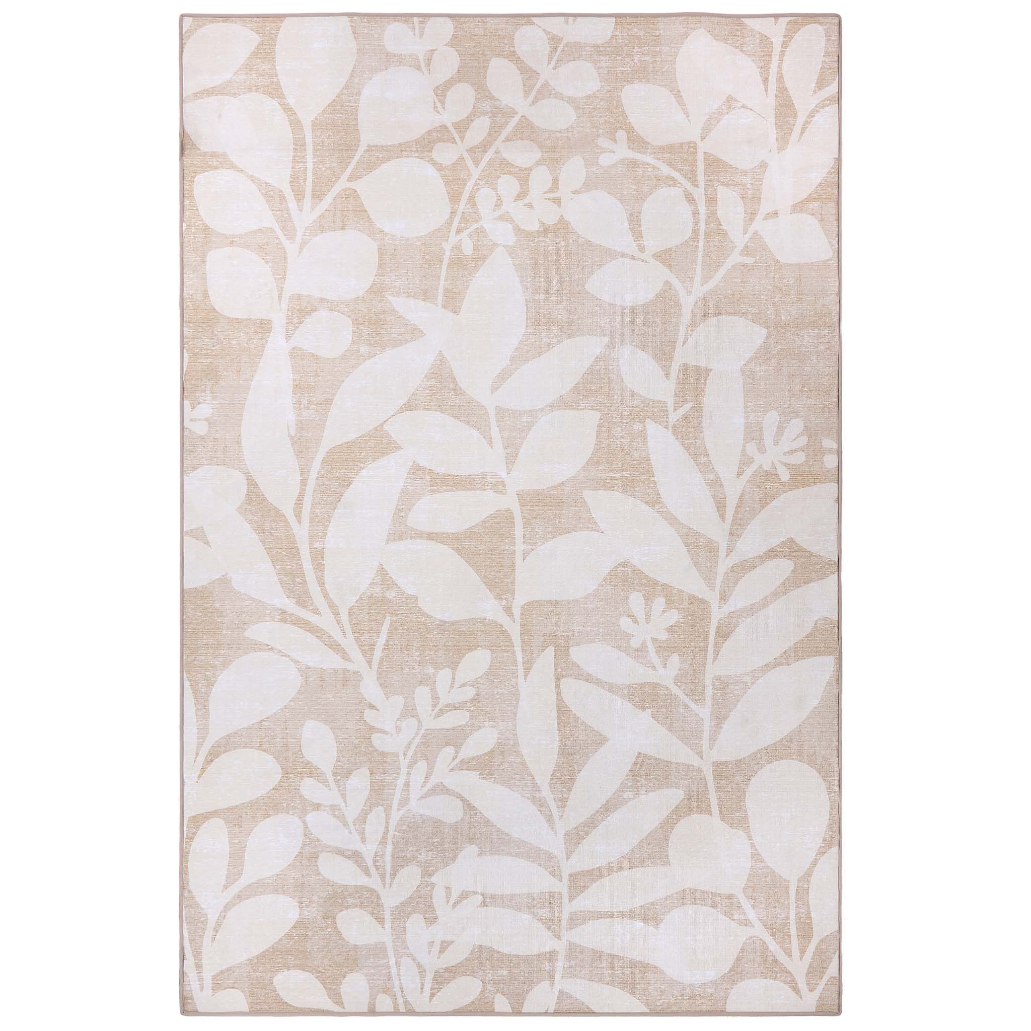 Eden Leaves Natural Eco-Washable Rug