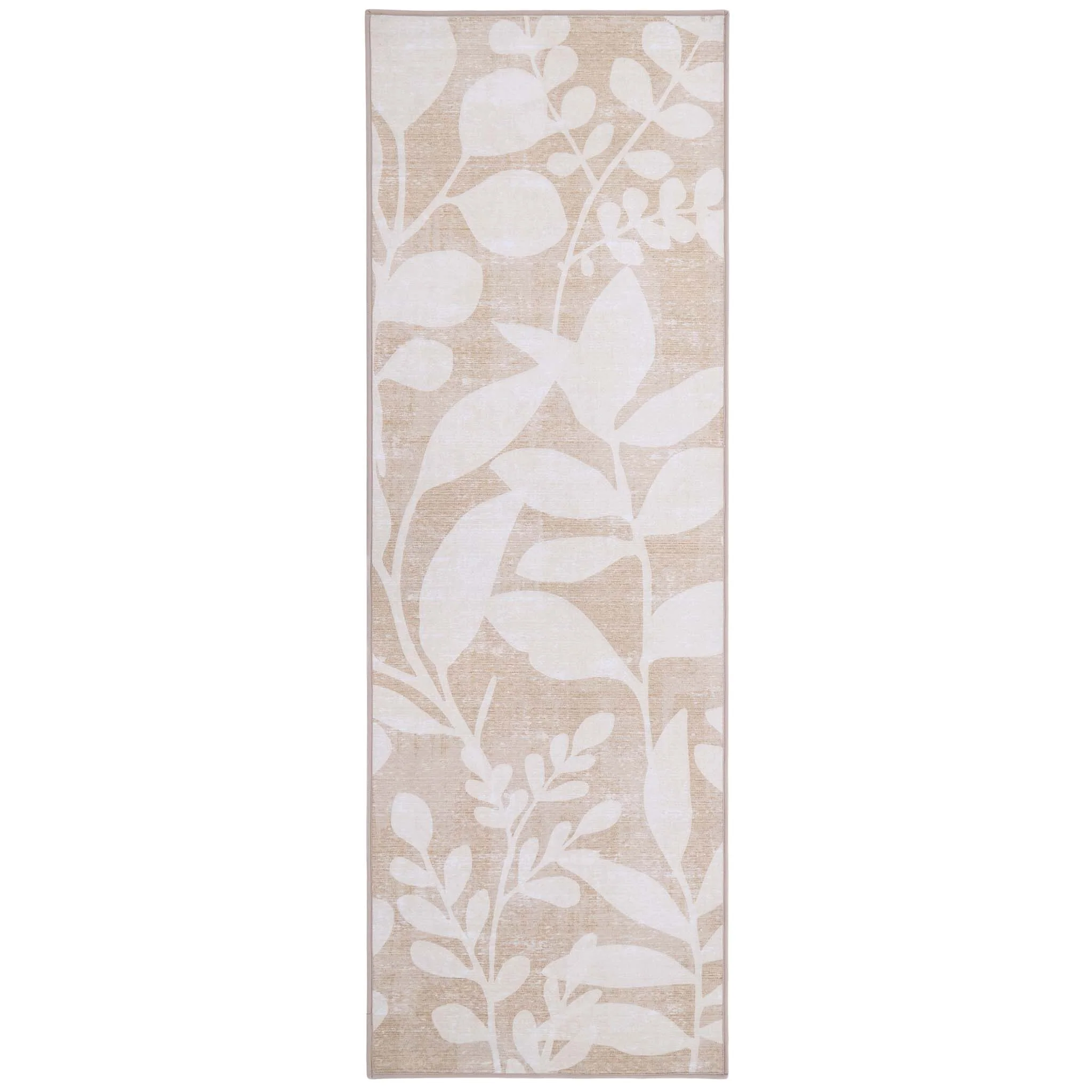 Eden Leaves Neutral Eco-Washable Runner