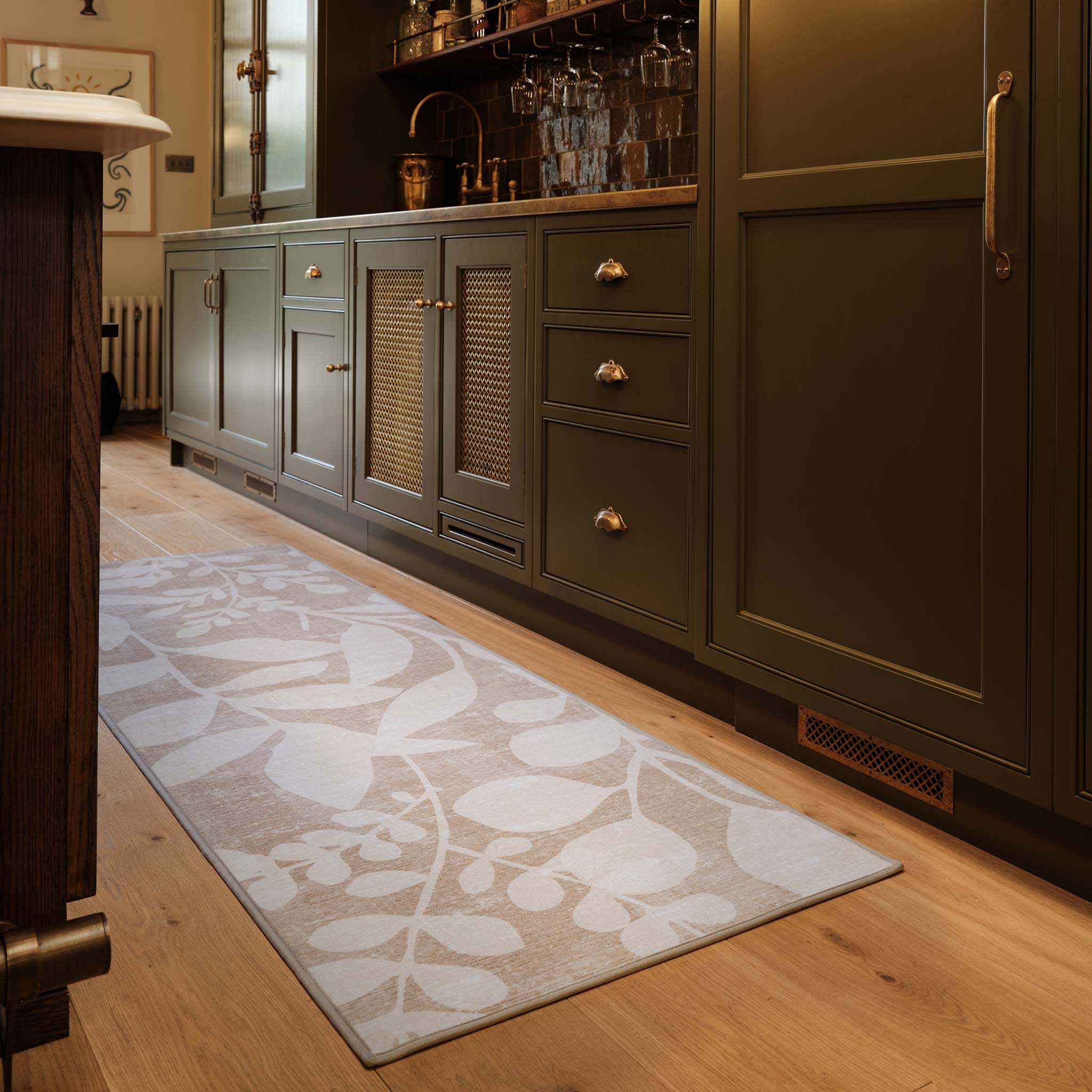 Eden Leaves Neutral Eco-Washable Runner - Image 2