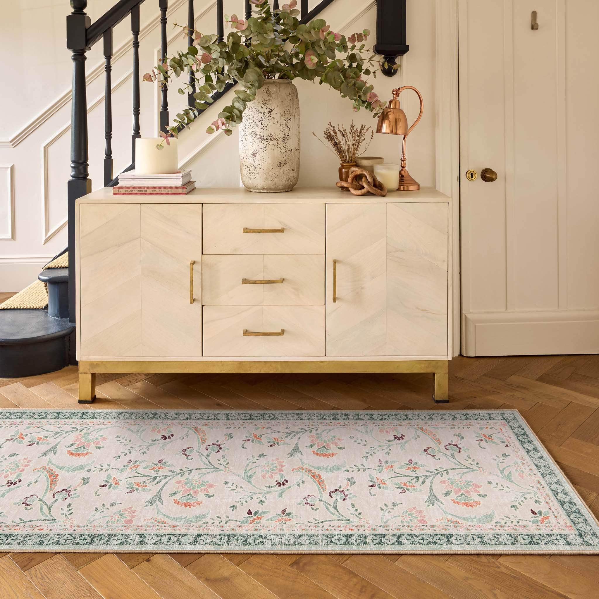 English Floral Eco-Washable Runner - Image 2