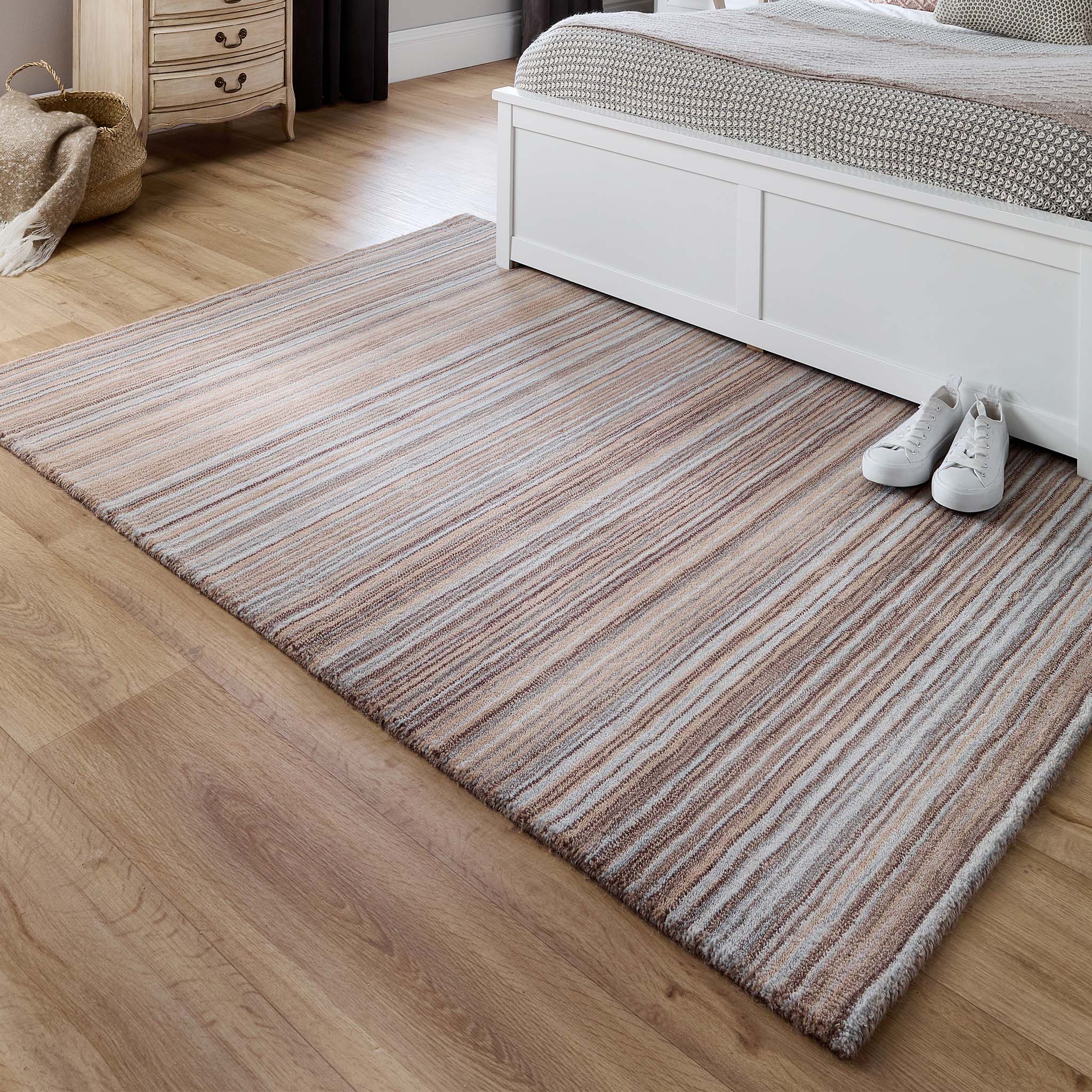 Fine Stripes Rug Beige - Image 2