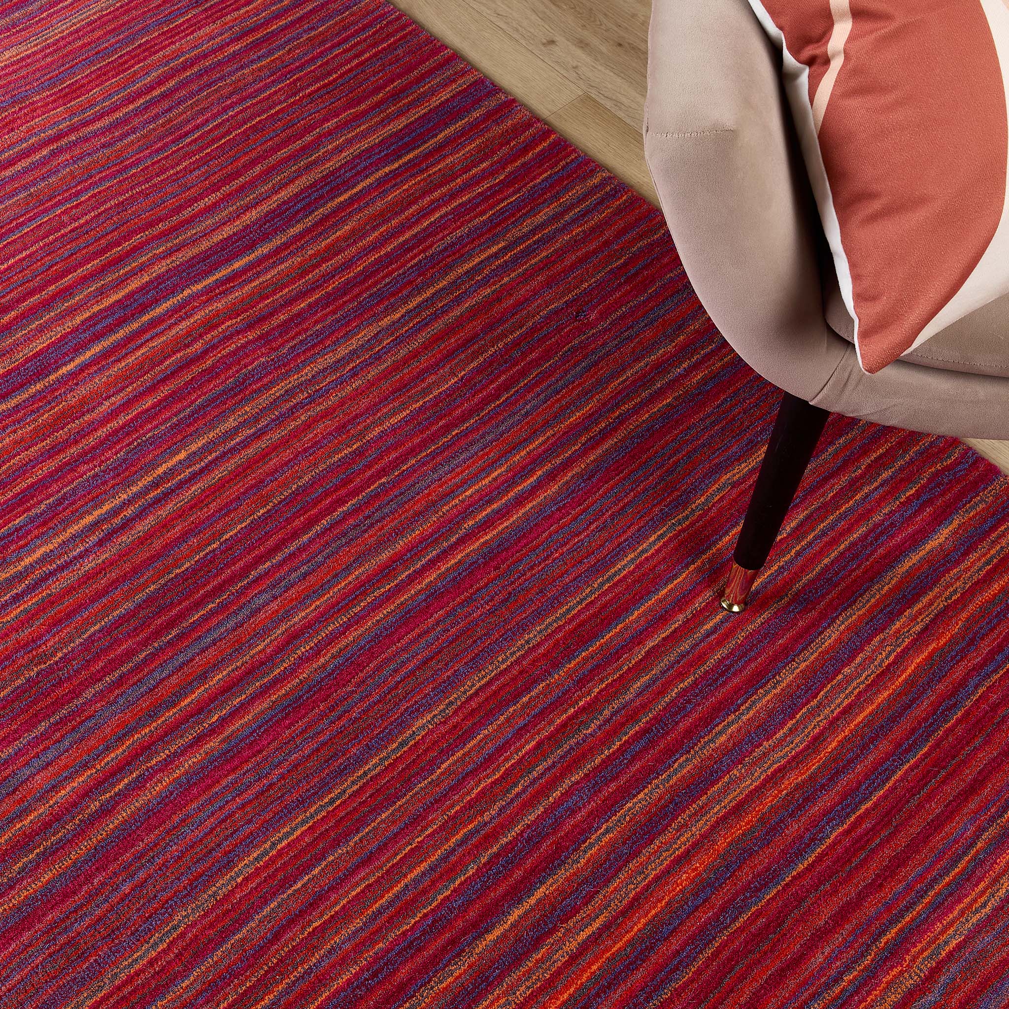 Fine Stripes Rug Purple/Pink - Image 4