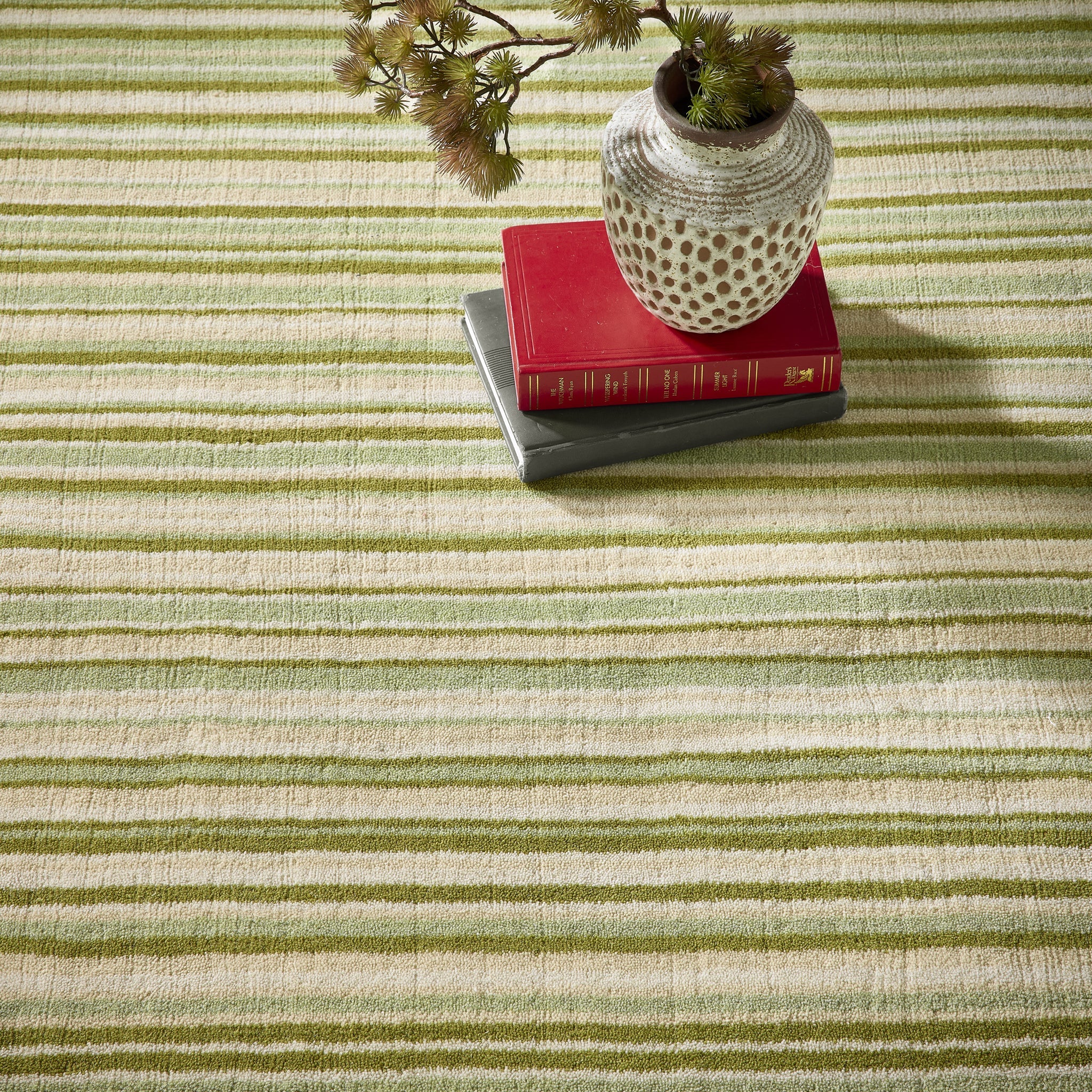 Fine Stripes Rug Green - Image 4
