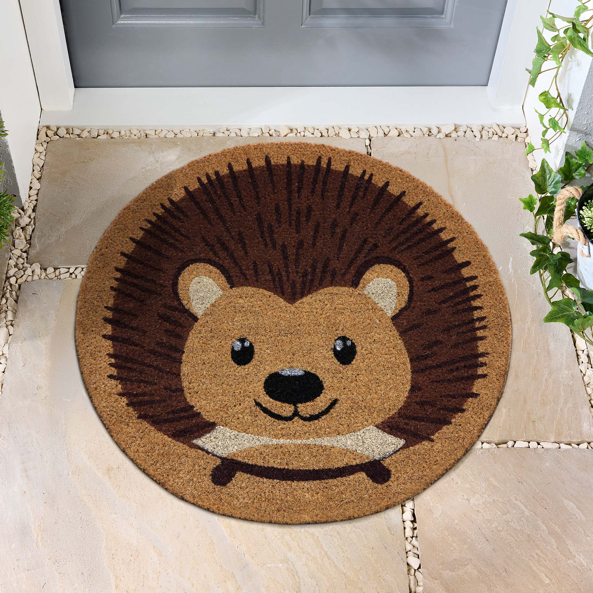 Hedgehog Circle Coir Doormat - Image 2