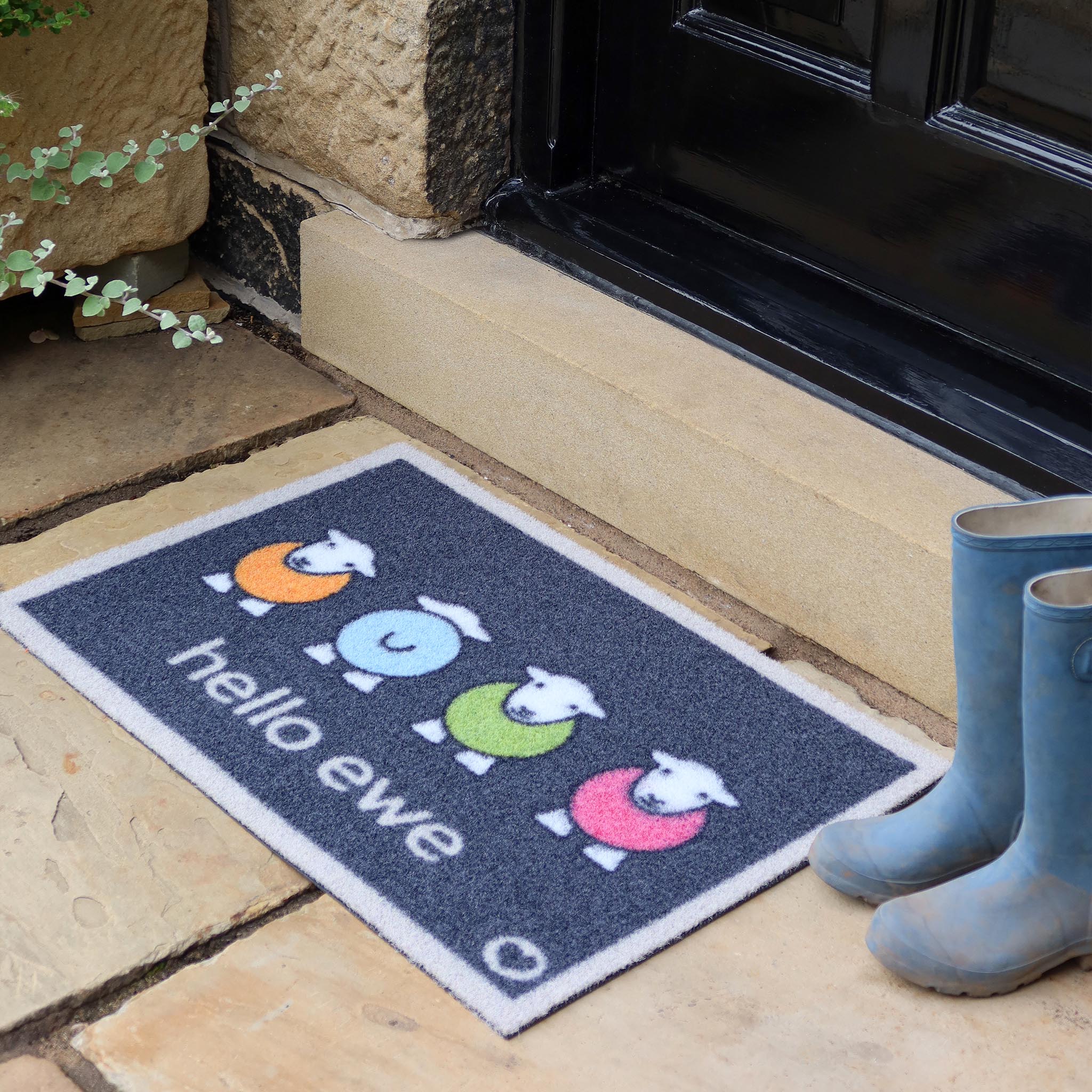 Hello Ewe Outdoor Doormat - Image 3