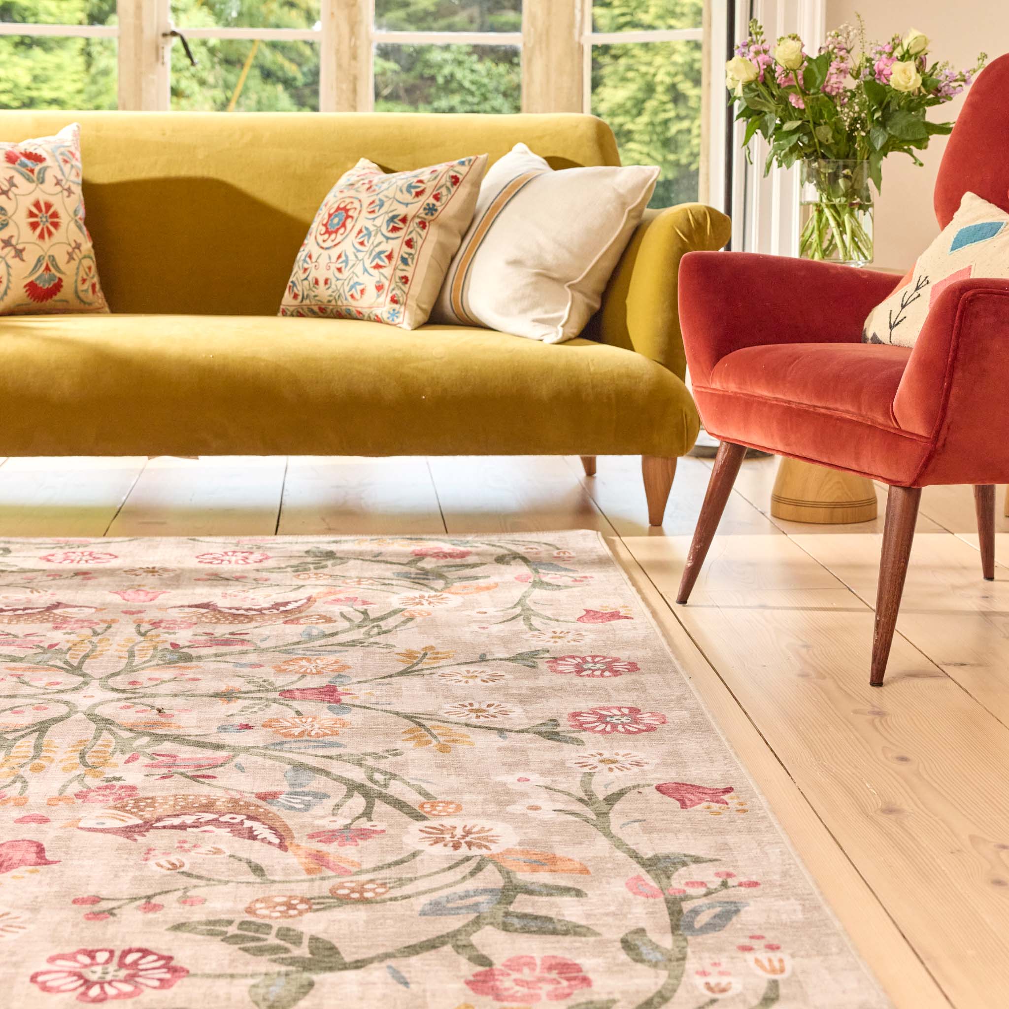 Heritage Garden Eco-Washable Rug - Image 5