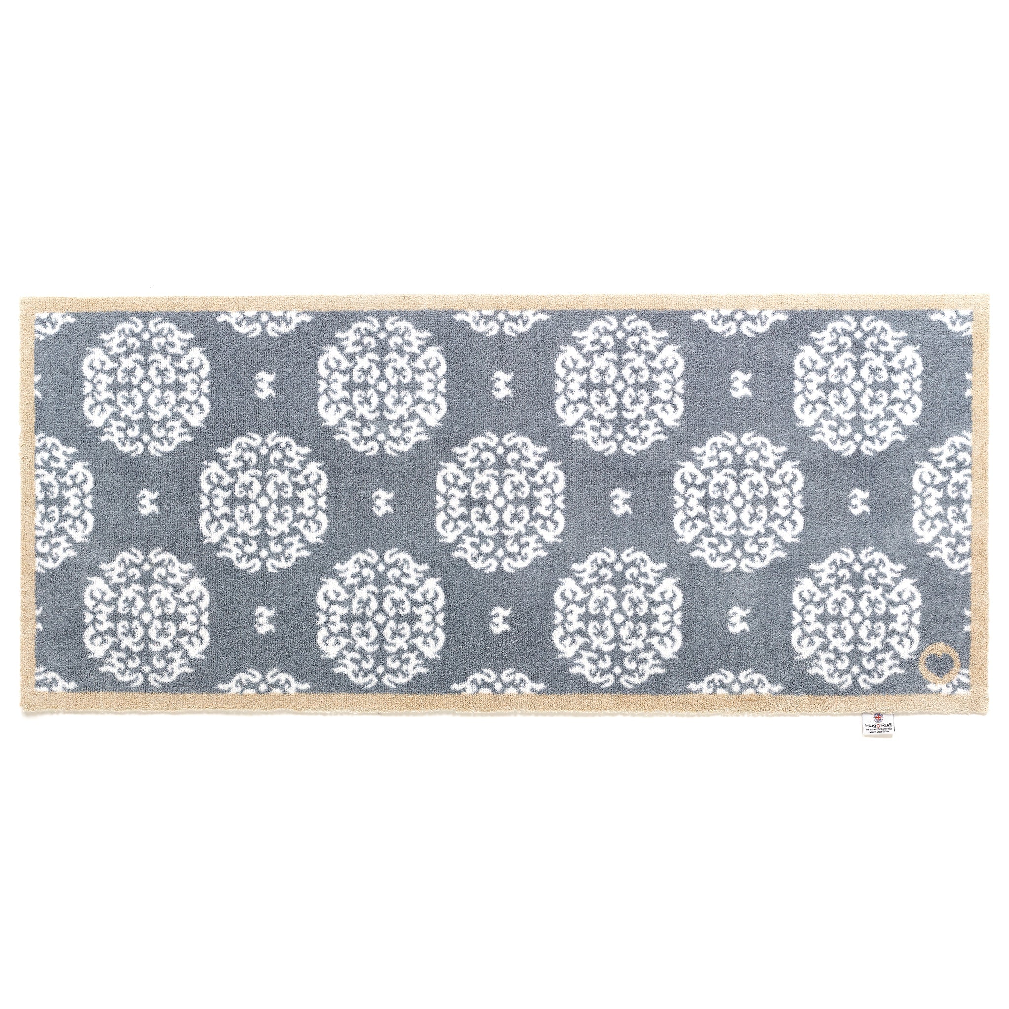 Home 44 Grey Washable Runner