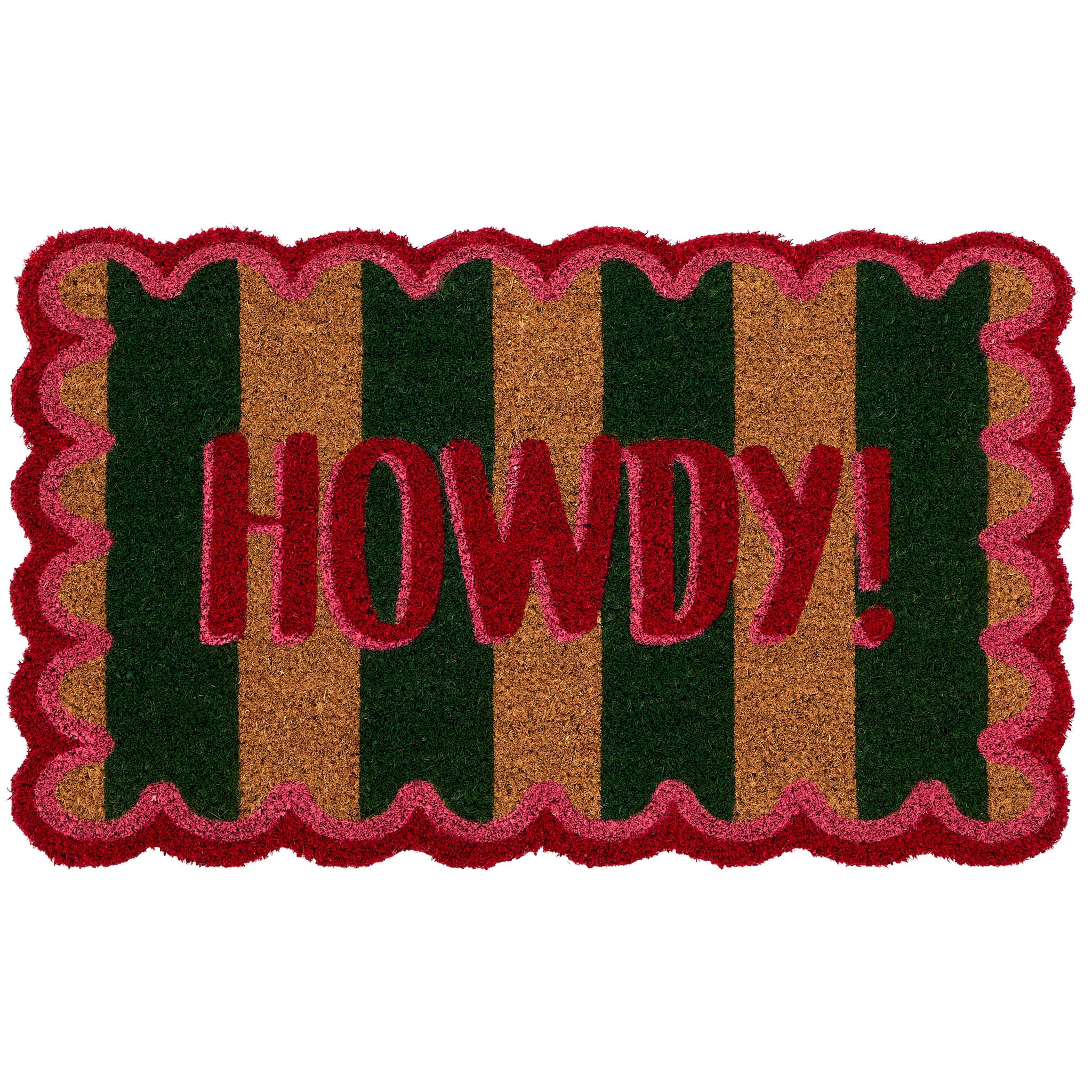Howdy Stripe Coir Doormat