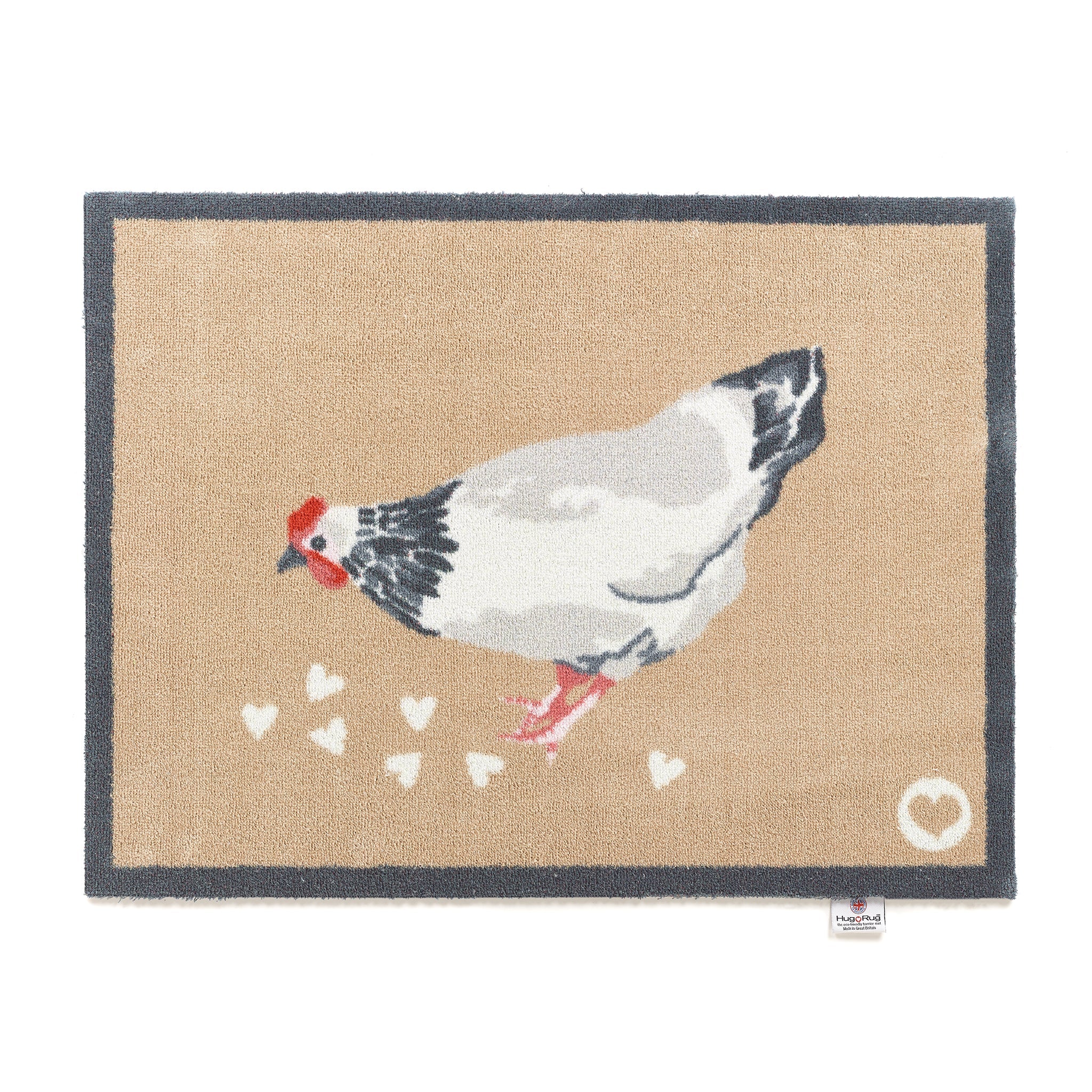 Chicken 1 Beige Washable Doormat