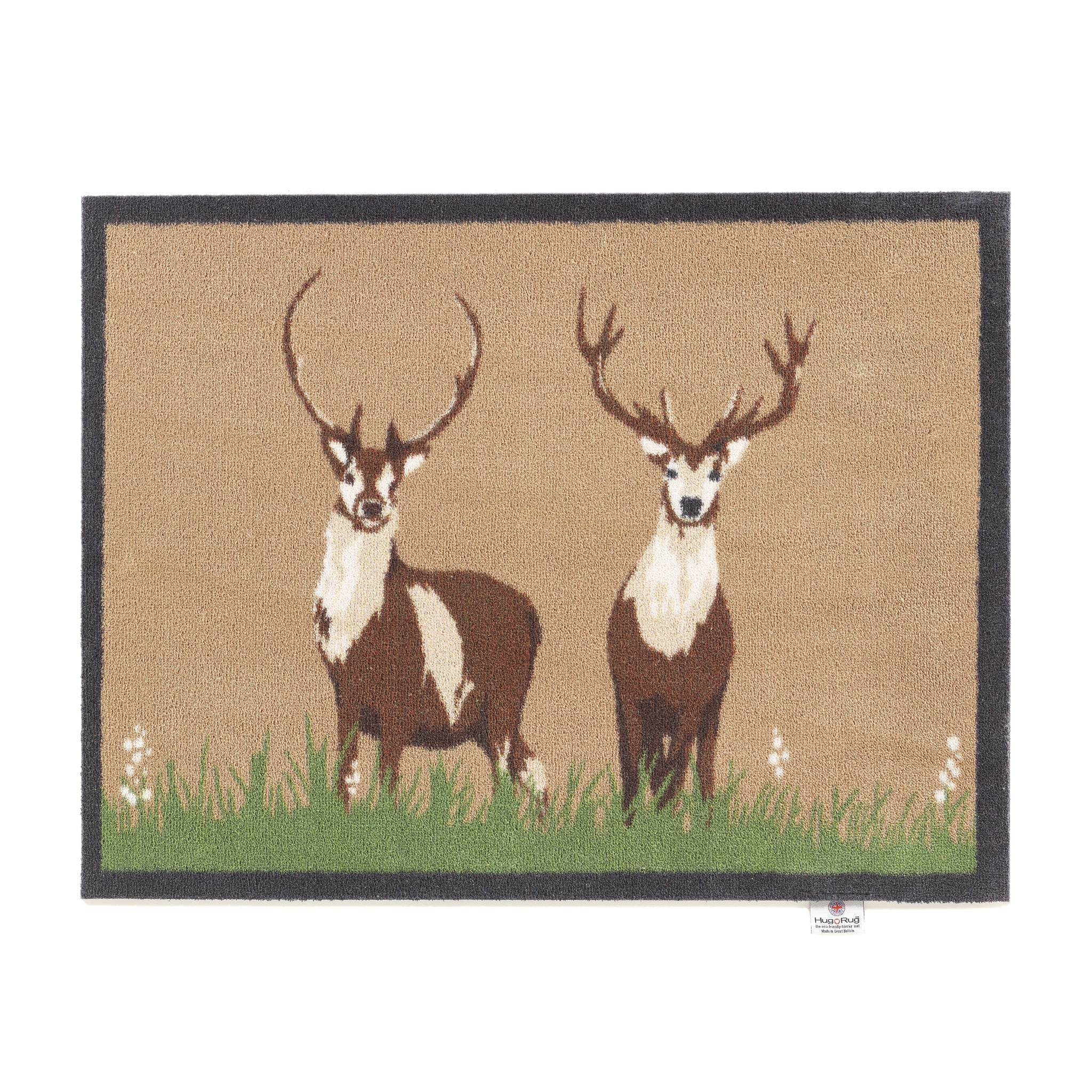 Deer 1 Beige Washable Doormat