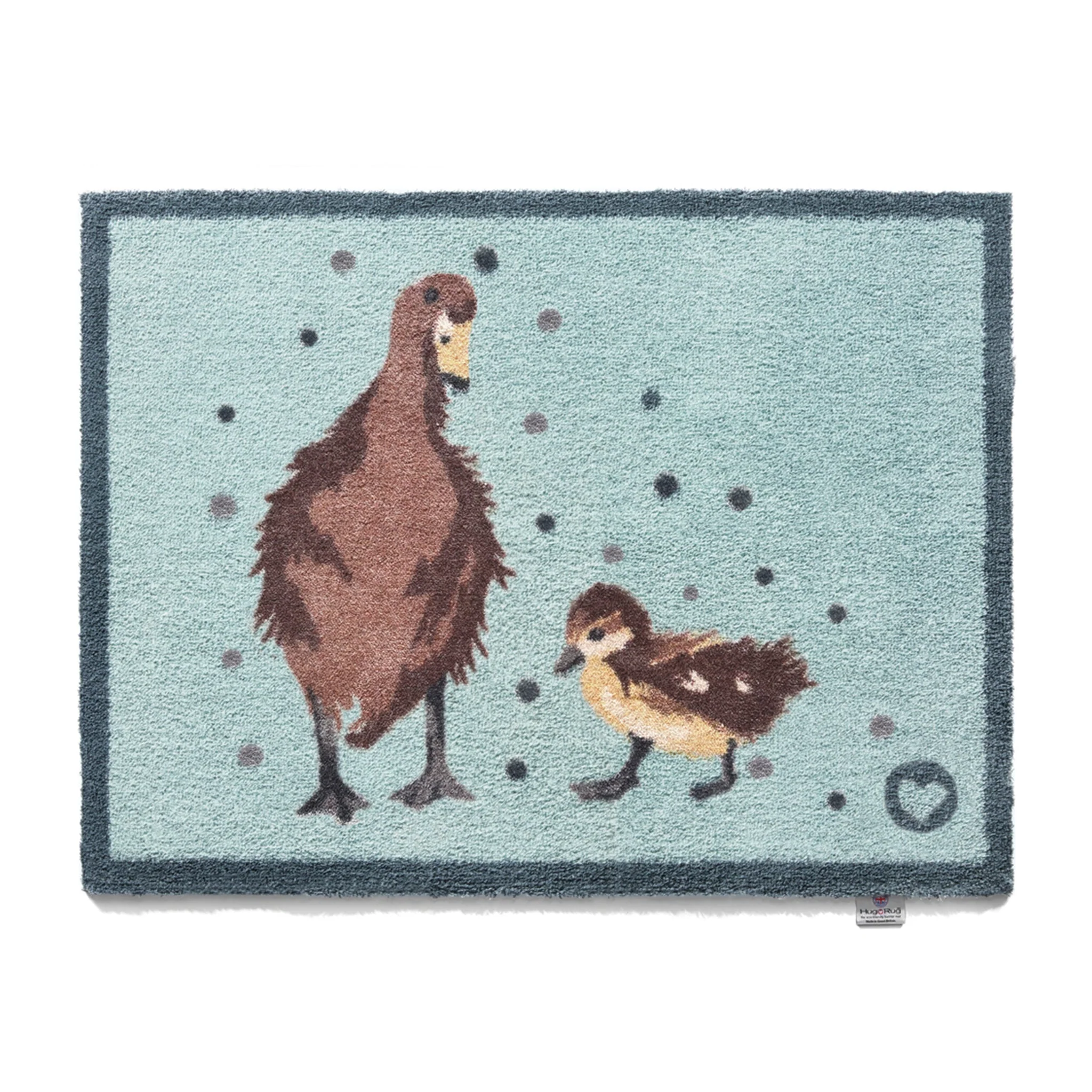 Ducks 1 Blue Washable Doormat
