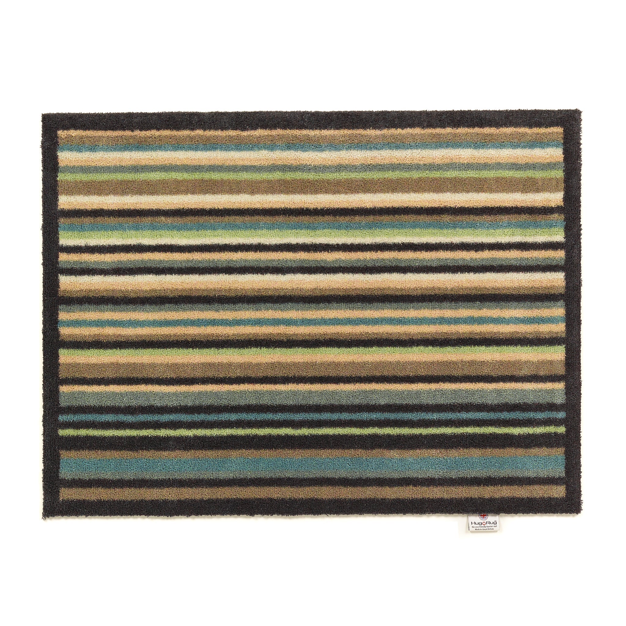 Stripe 84 Blue/Green Washable Doormat