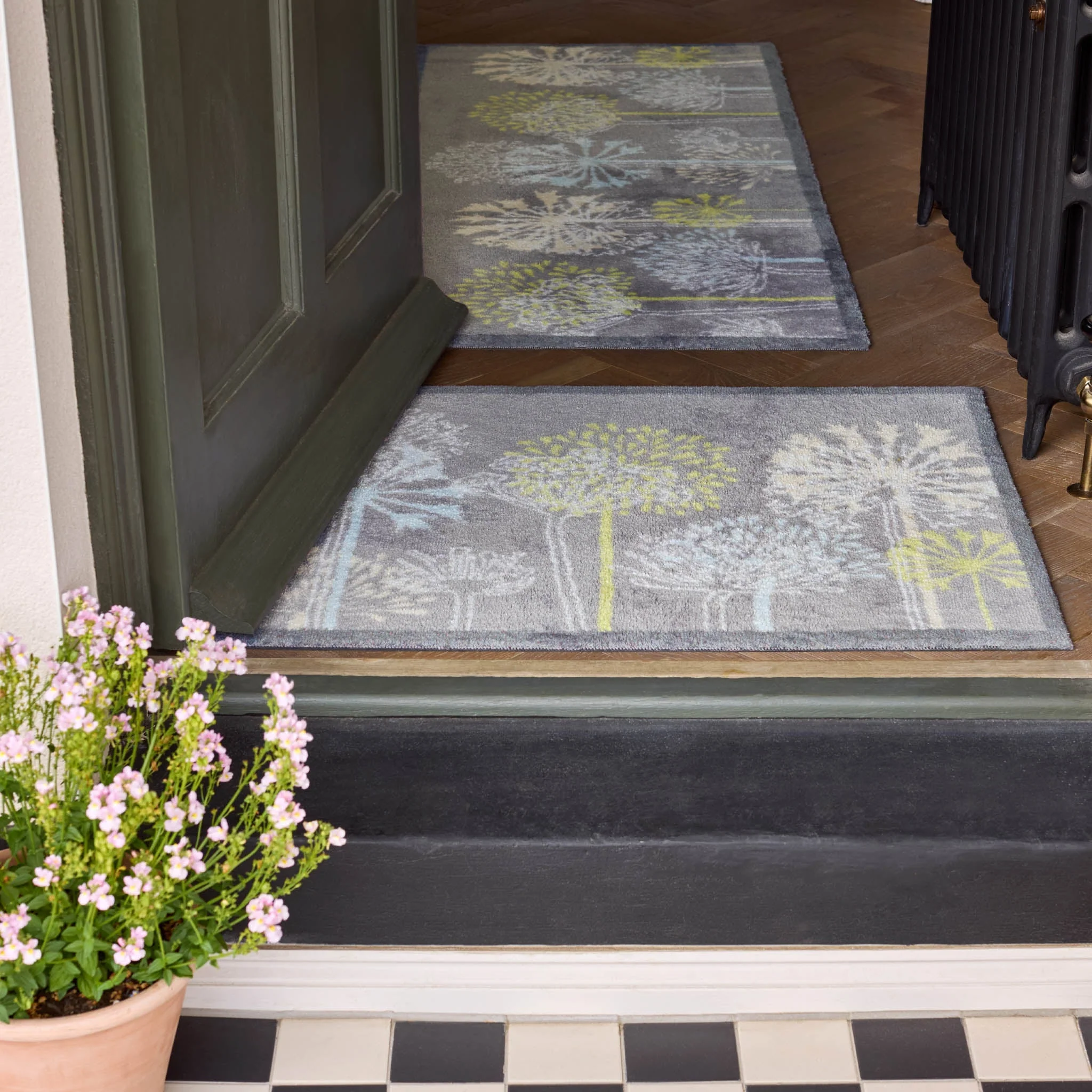 Nature 17 Dandelions Grey Doormat - Image 2
