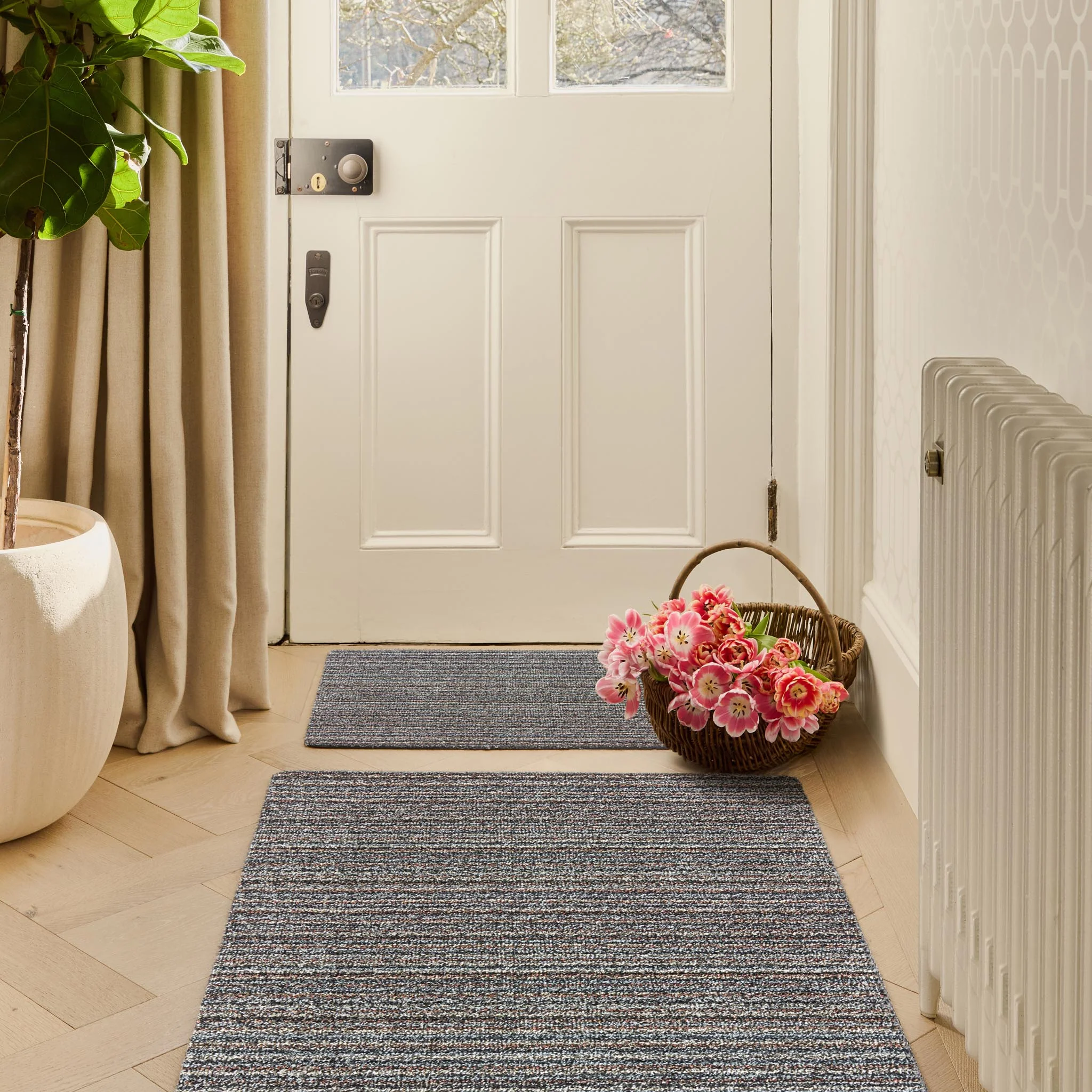 Ribbon Grey Zig Zag Washable Doormat - Image 3