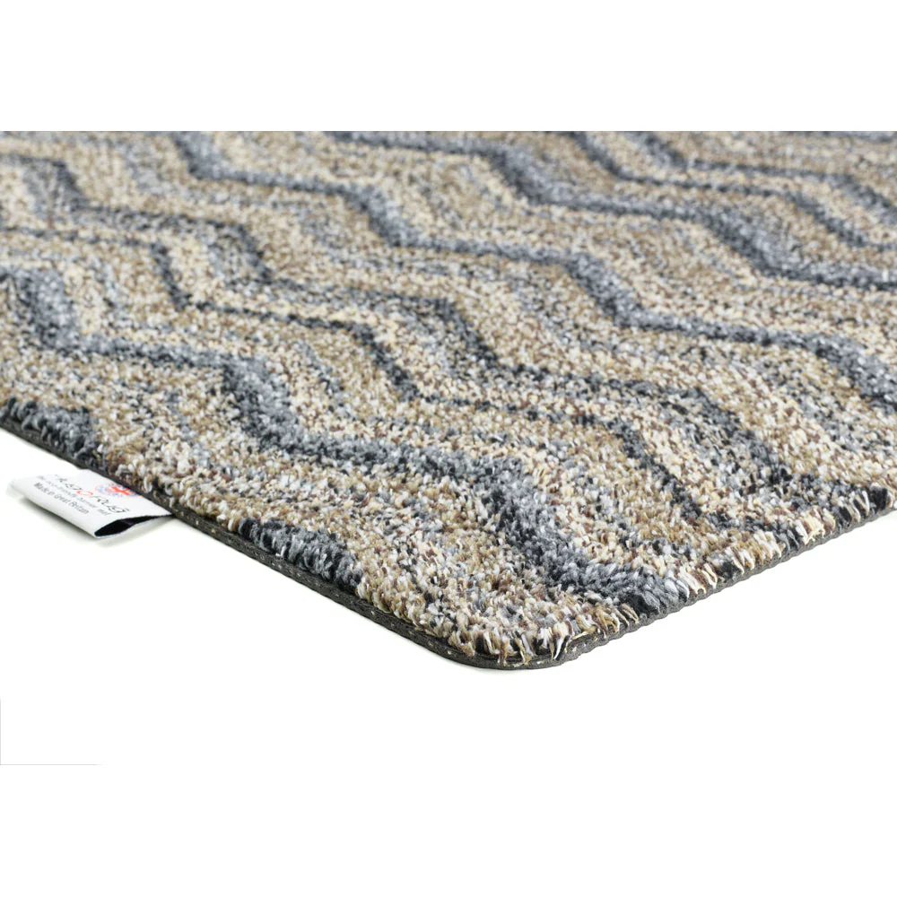 Ribbon Grey Zig Zag Washable Doormat - Image 4