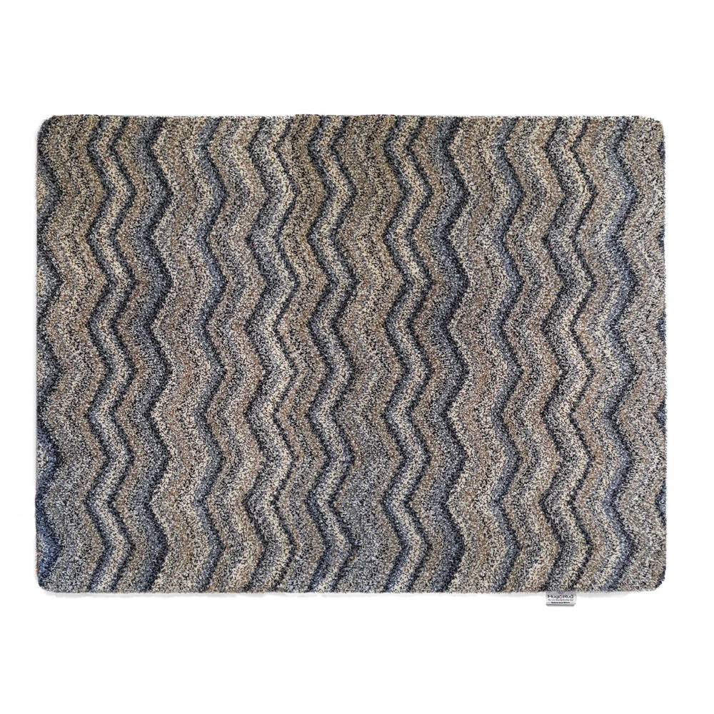Ribbon Grey Zig Zag Washable Doormat - Image 5