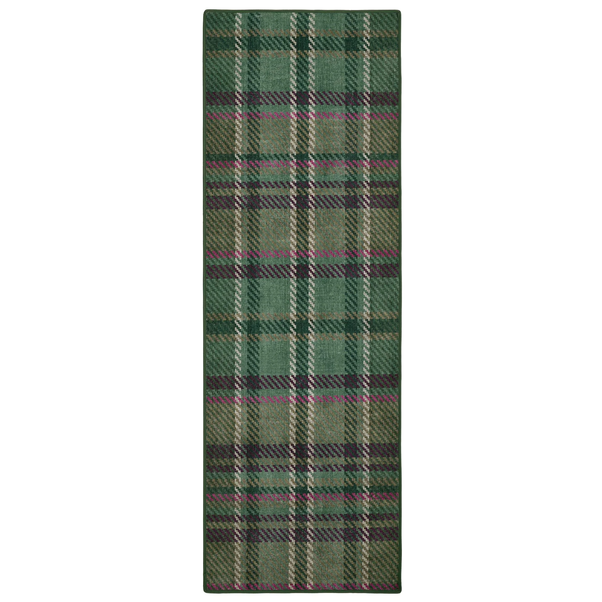 Isla Plaid Emerald Eco-Washable Runner
