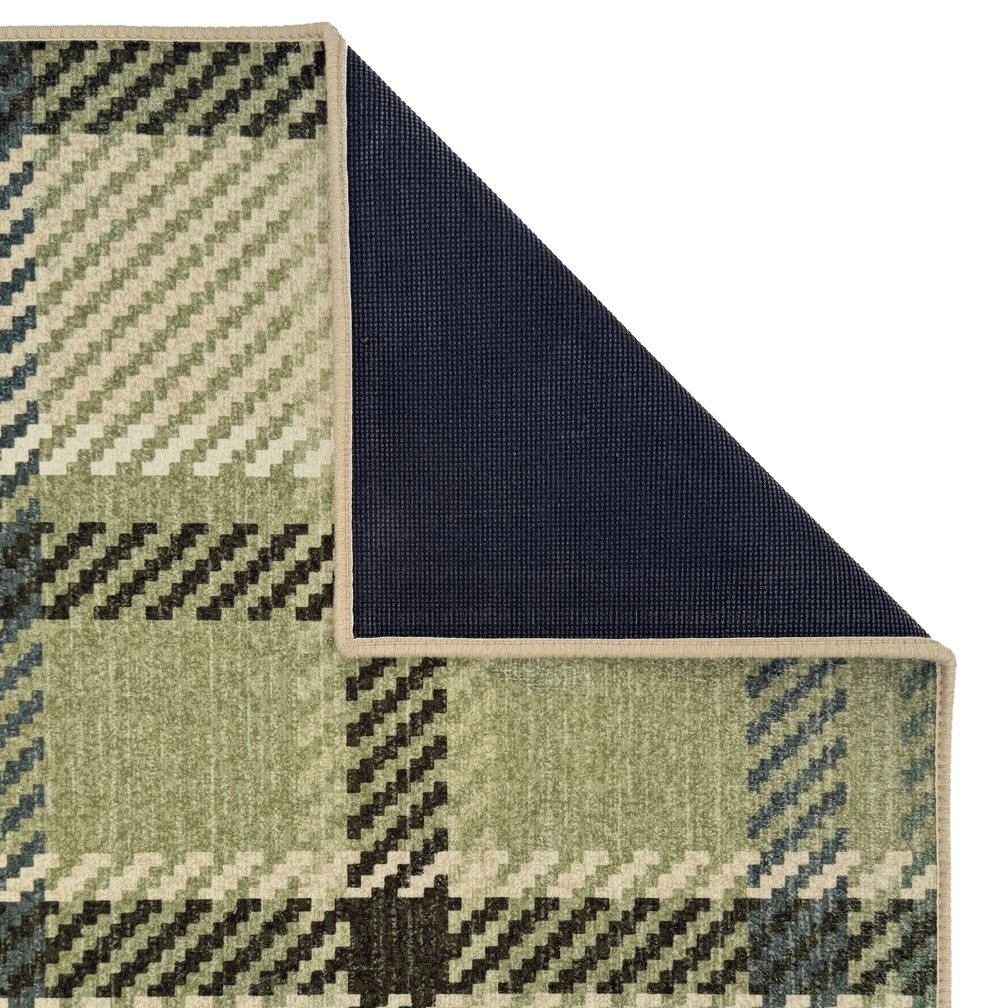 Isla Plaid Green Eco-Washable Runner - Image 3