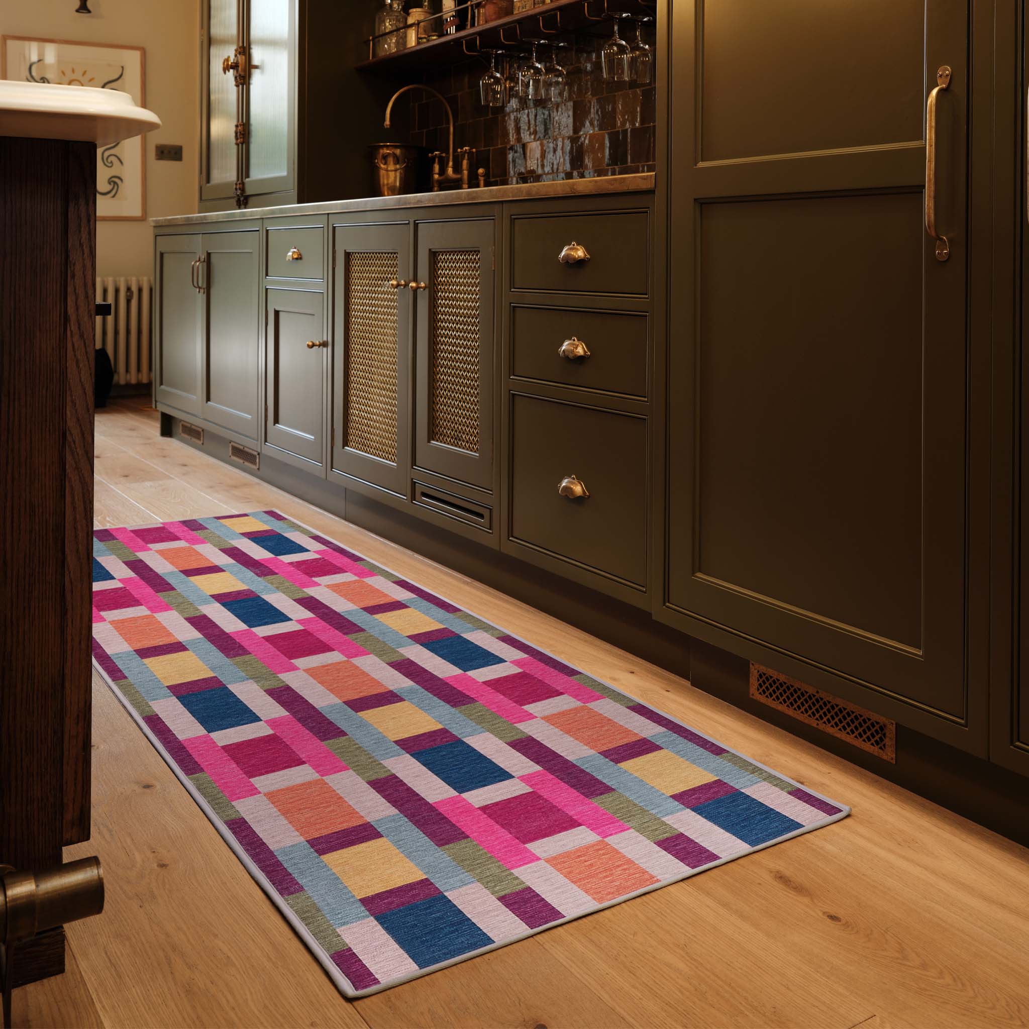 Jude Geo Weave Bright Eco-Washable Runner - Image 2