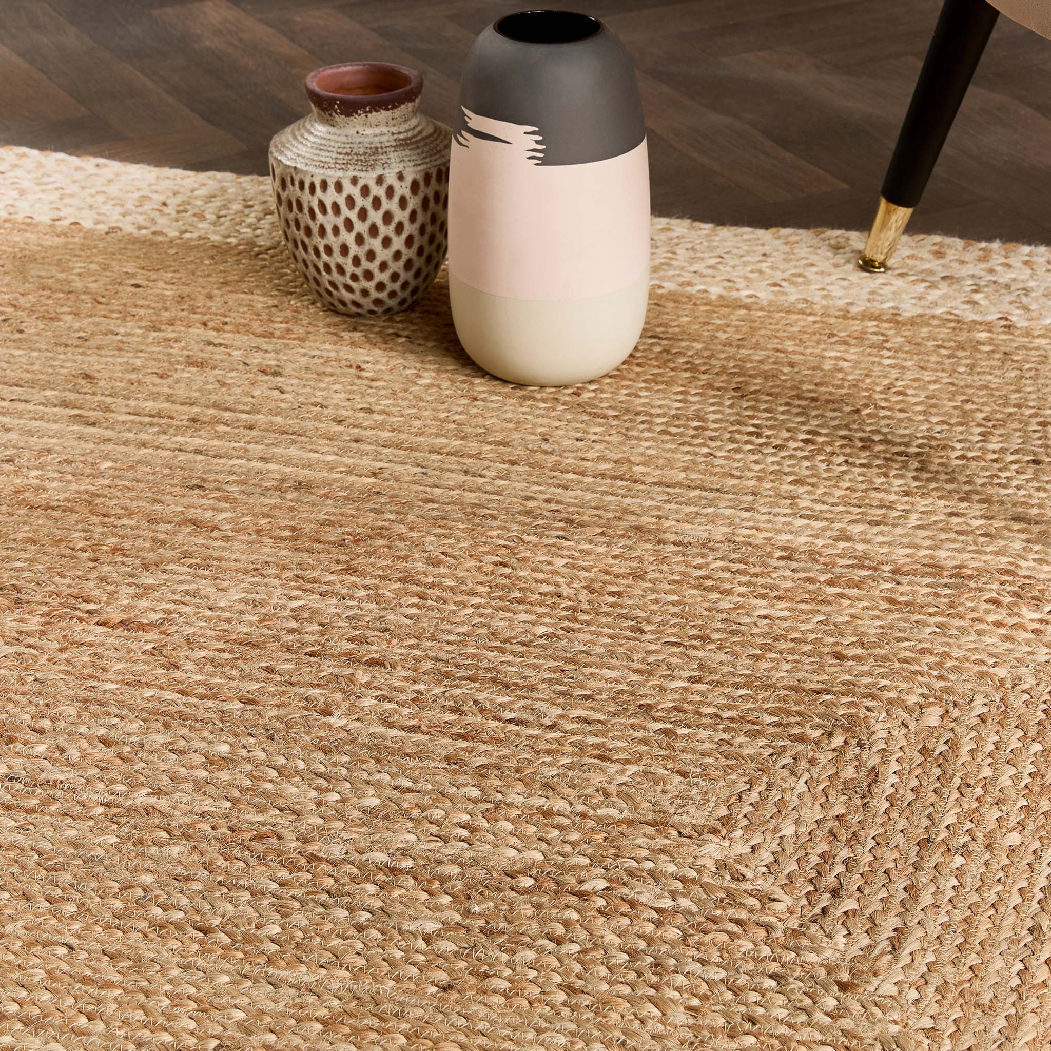 Jute Border Rug Natural White - Image 7