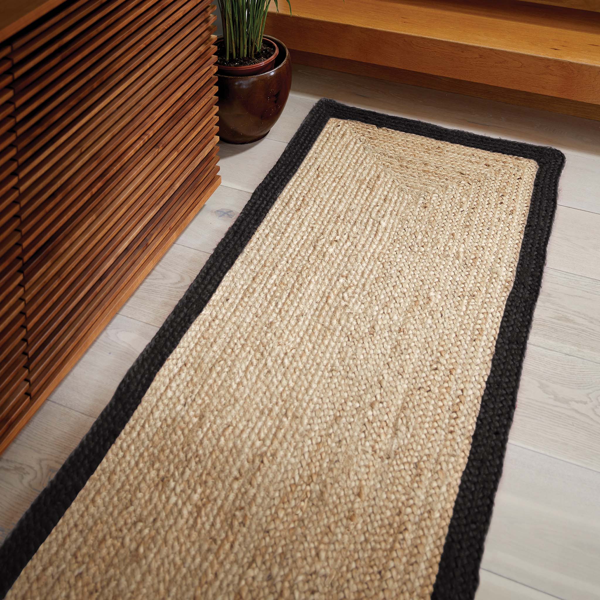 Jute Border Runner Black - Image 2