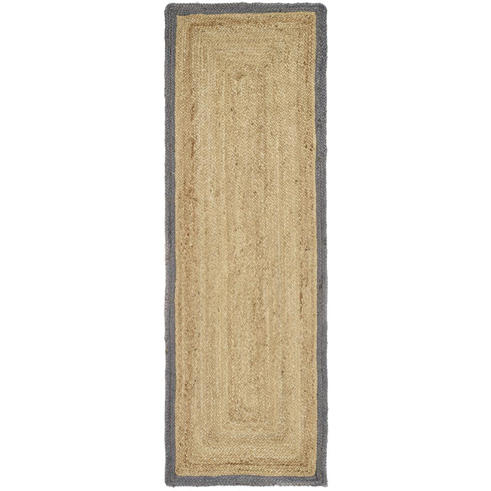 Jute Border Runner Grey