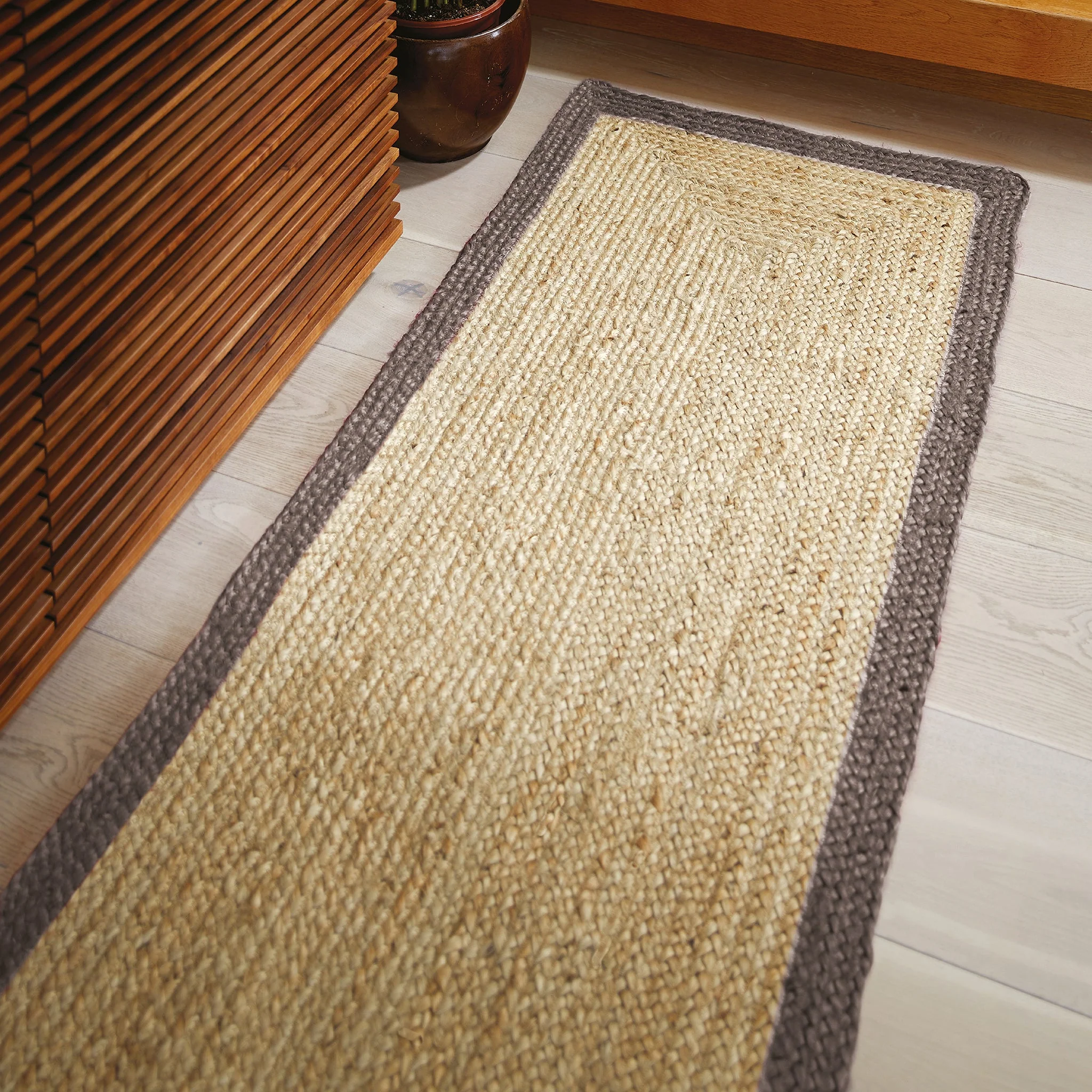 Jute Border Runner Grey - Image 2