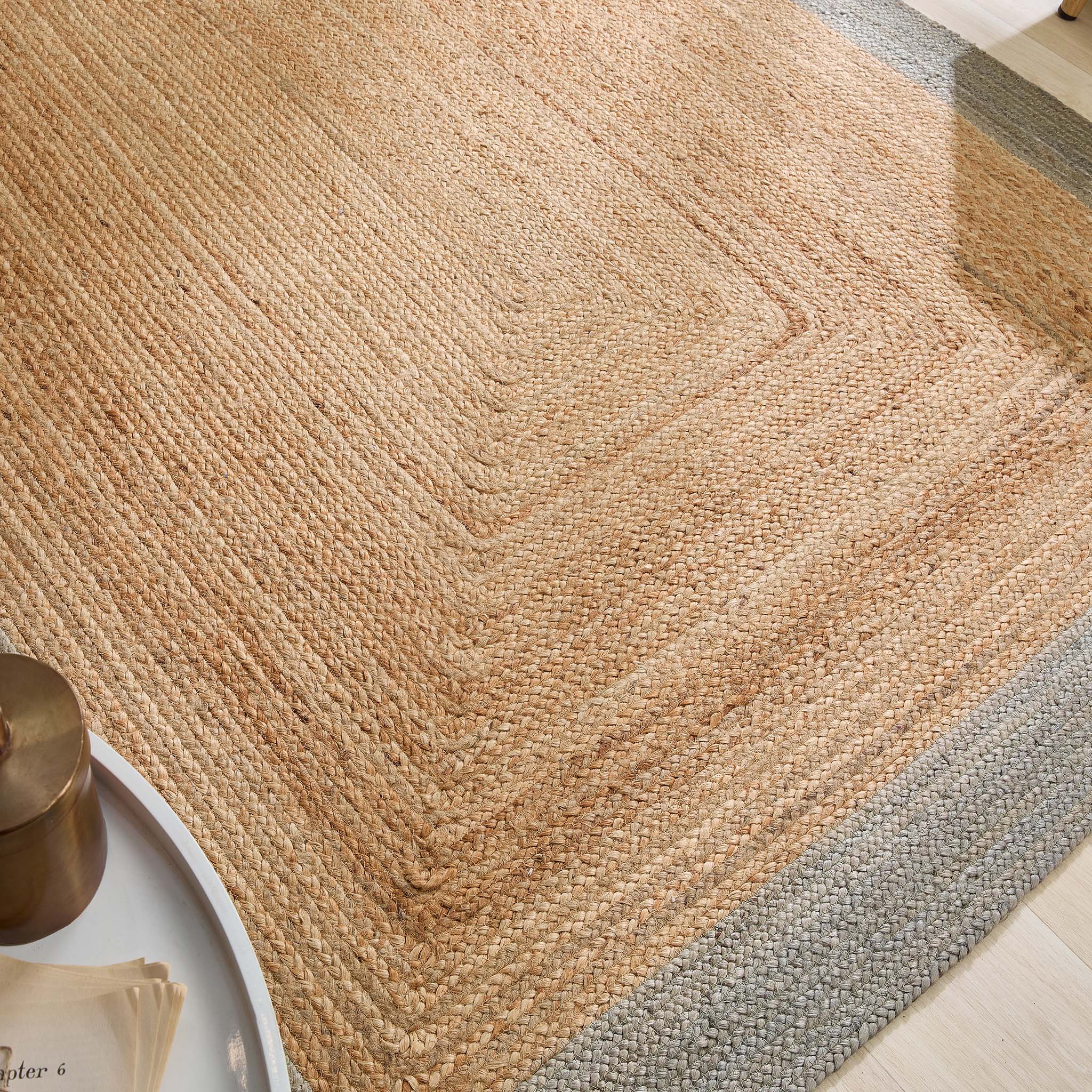 Jute Border Rug Sage Green - Image 6