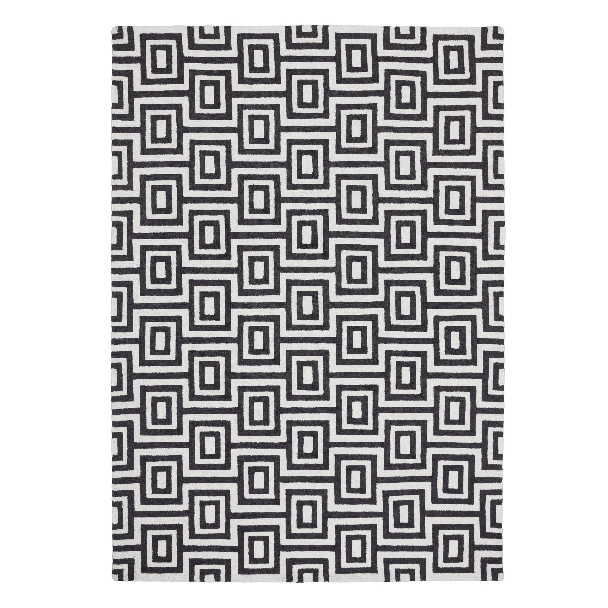 Labyrinth Rug Black/White