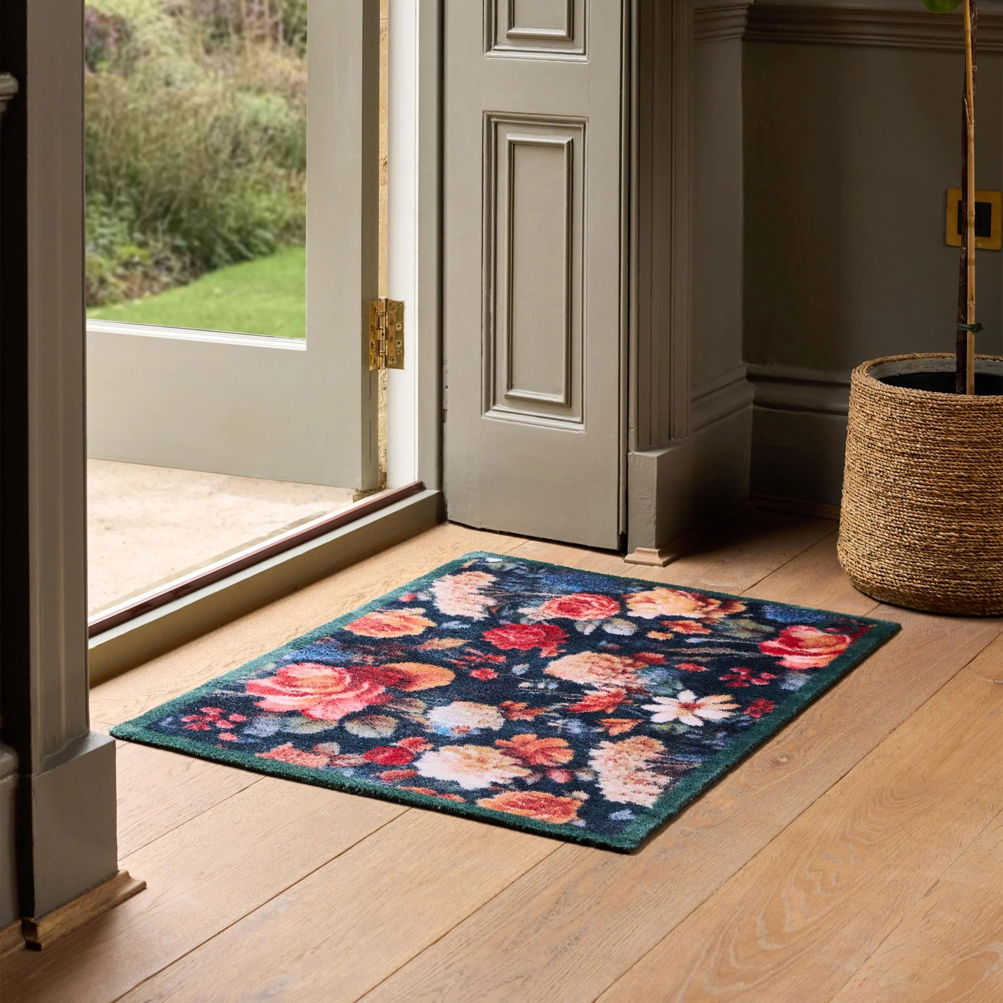 Midnight Blooms Washable Doormat - Image 2