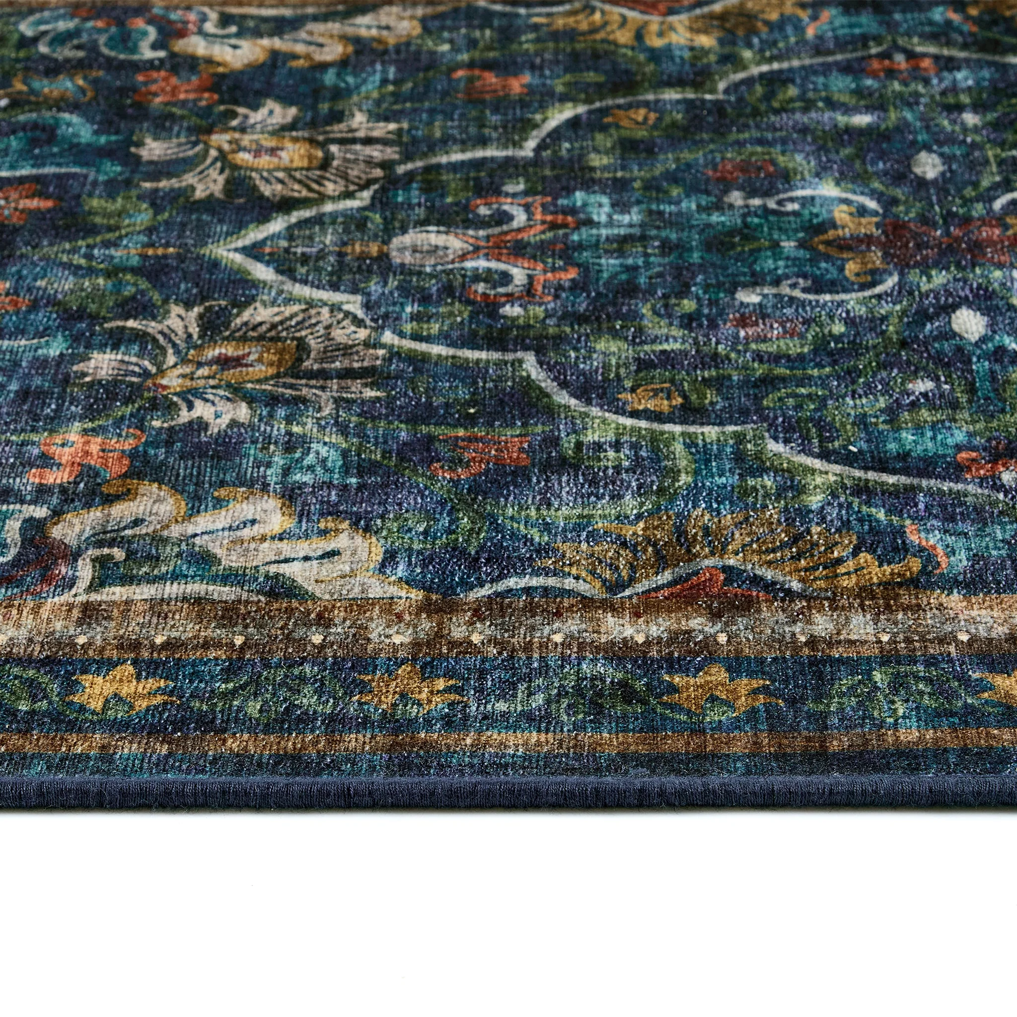 Midnight Paisley Eco-Washable Rug - Image 6