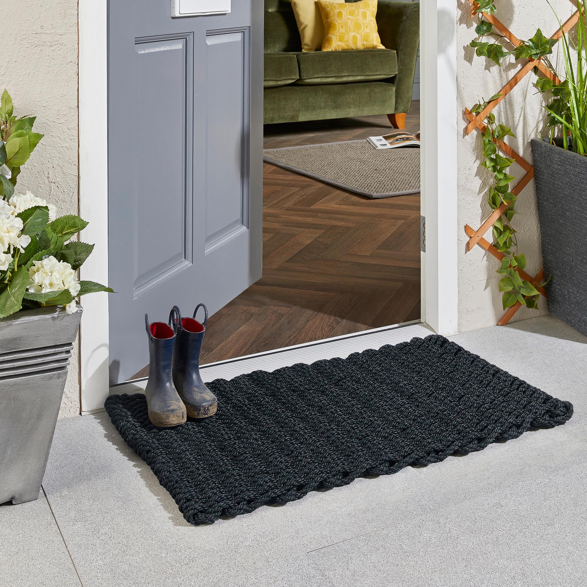 Outdoor Rope Mat Black - Image 2